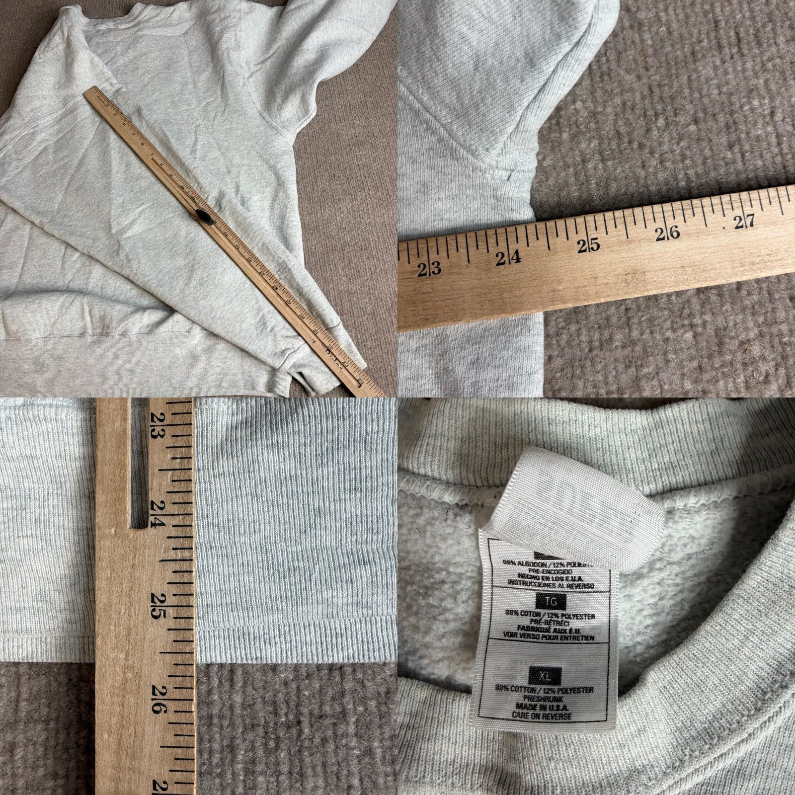 Vintage VINTAGE Rutgers University Sweater XL Gray American Vintage Sweatshirt Men Long Sleeve Crew Neck Pullover Size US XL / EU 56 / 4 - 8 Thumbnail