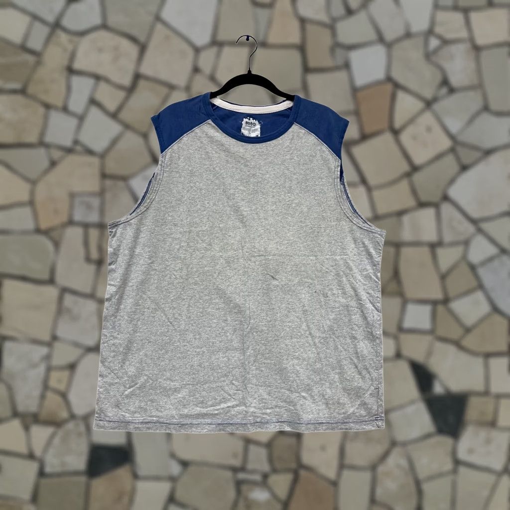 Vintage No Boundaries T-Shirt Mens XL Crew Neck Sleeveless Gray Blue Cotton Tank Summer 609A Size US XL / EU 56 / 4 - 1 Thumbnail