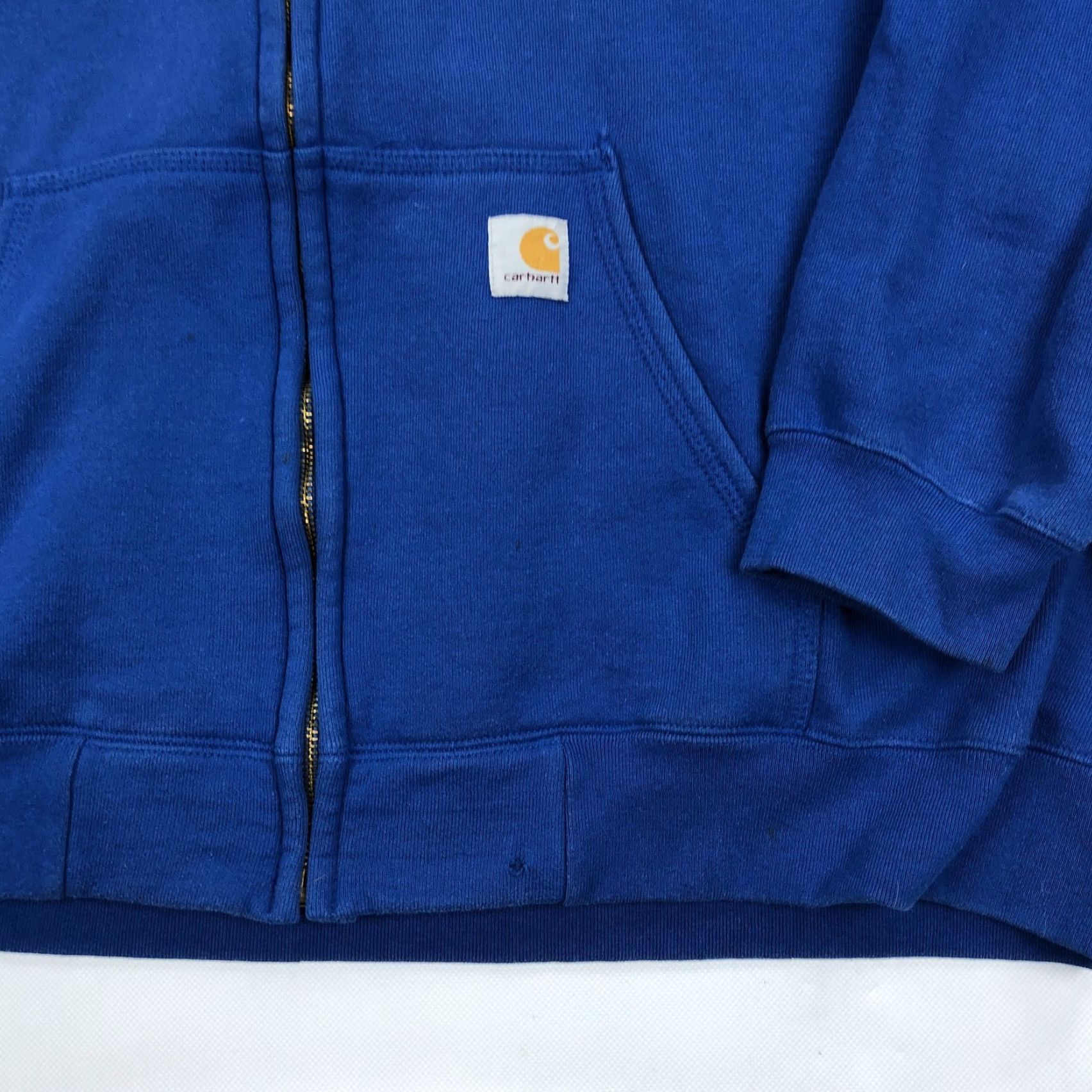 Carhartt Carhartt Men's 2XL Tall Royal Blue Full Zip Hoodie Sweatshirt Original Fit K122 Size US XXL / EU 58 / 5 - 2 Thumbnail