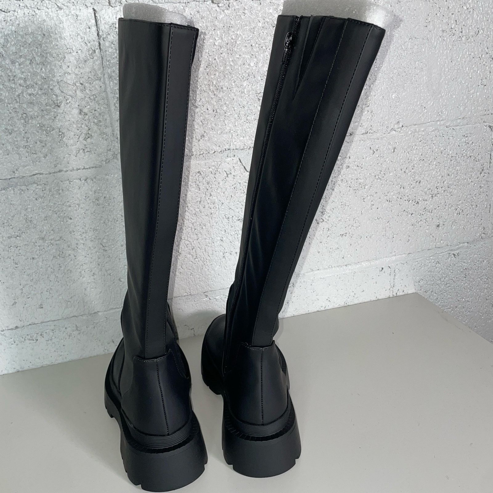 Bar III Bar III Twyla Womens Rubber Tall Knee-High Boots black 6.5 Size US 6.5 / IT 36.5 - 4 Thumbnail
