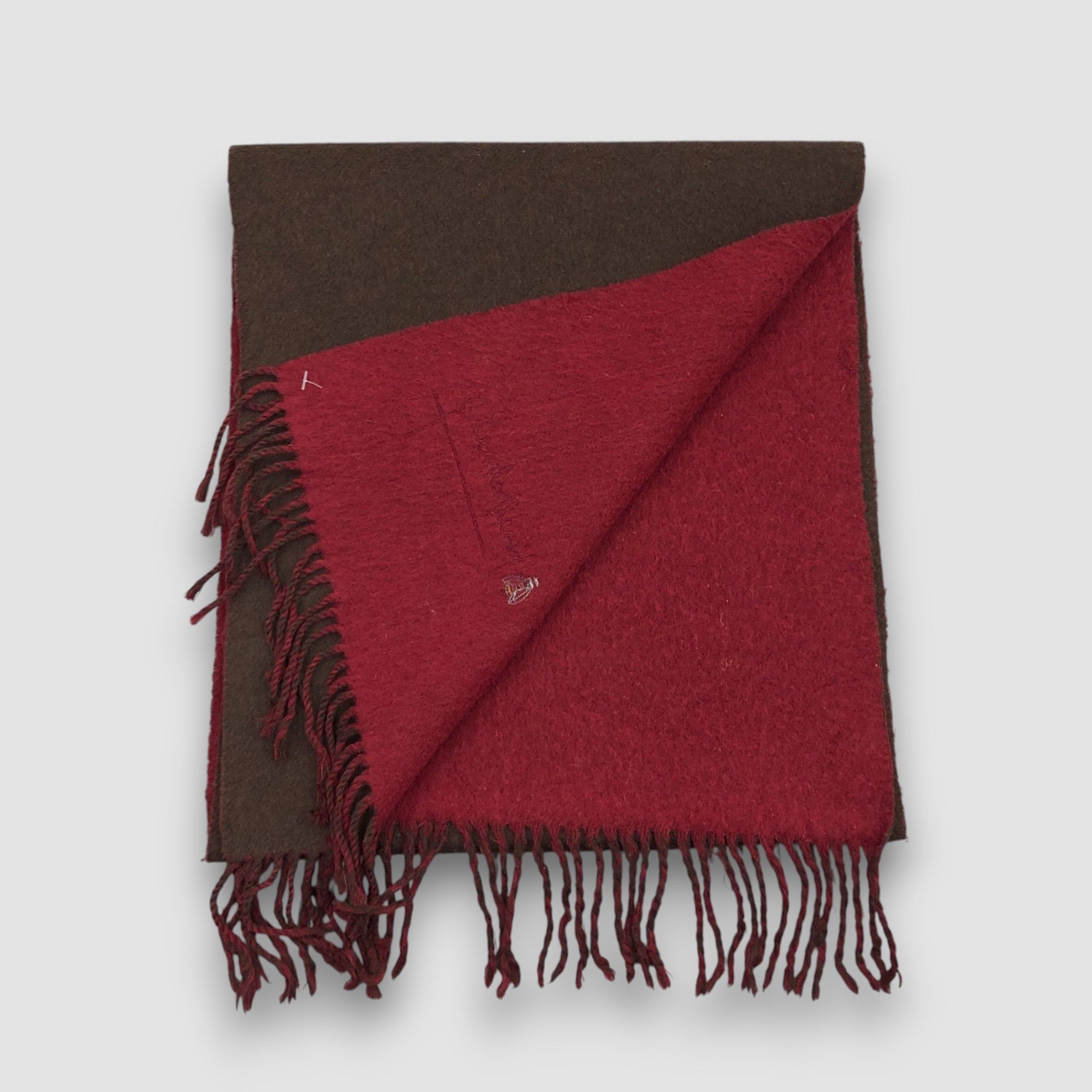 Japanese Brand Vintage Pierre Balmain Scarf Muffler Wool Cashmere Scarves Size ONE SIZE - 3 Thumbnail