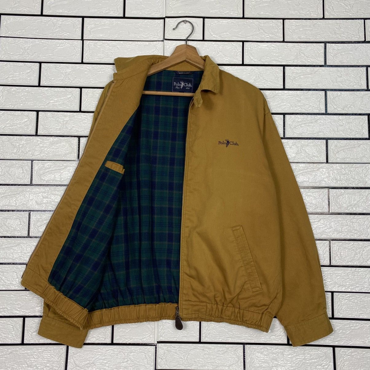 Vintage 📌Vintage Bomber Jacket Detroit Polo Club Blanket Tartan Size US L / EU 52-54 / 3 - 12 Thumbnail