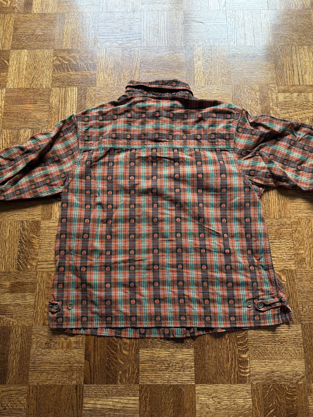 Vintage Vintage Halloween Pumpkin Button Up Flannel Shirt Size L / US 10 / IT 46 - 5 Thumbnail