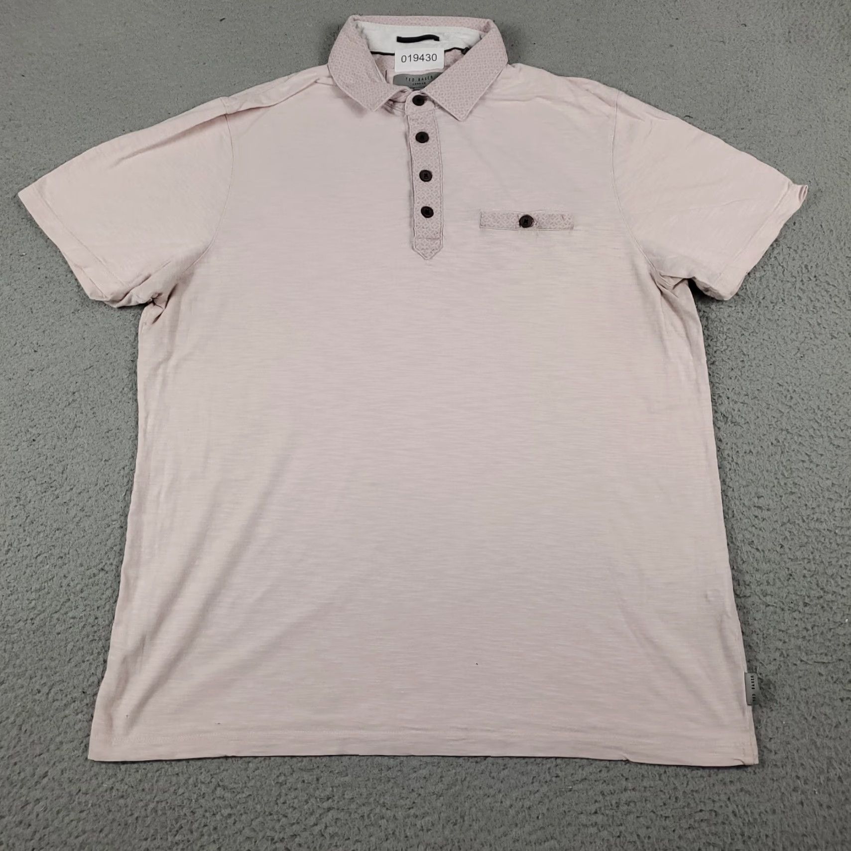 Ted Baker Ted Baker London Polo Shirt Mens Size 4 Pink Short Sleeve Cotton Button Collar Polo Tee Sports Casual Vintage No Size US S / EU 44-46 / 1 - 2 Thumbnail
