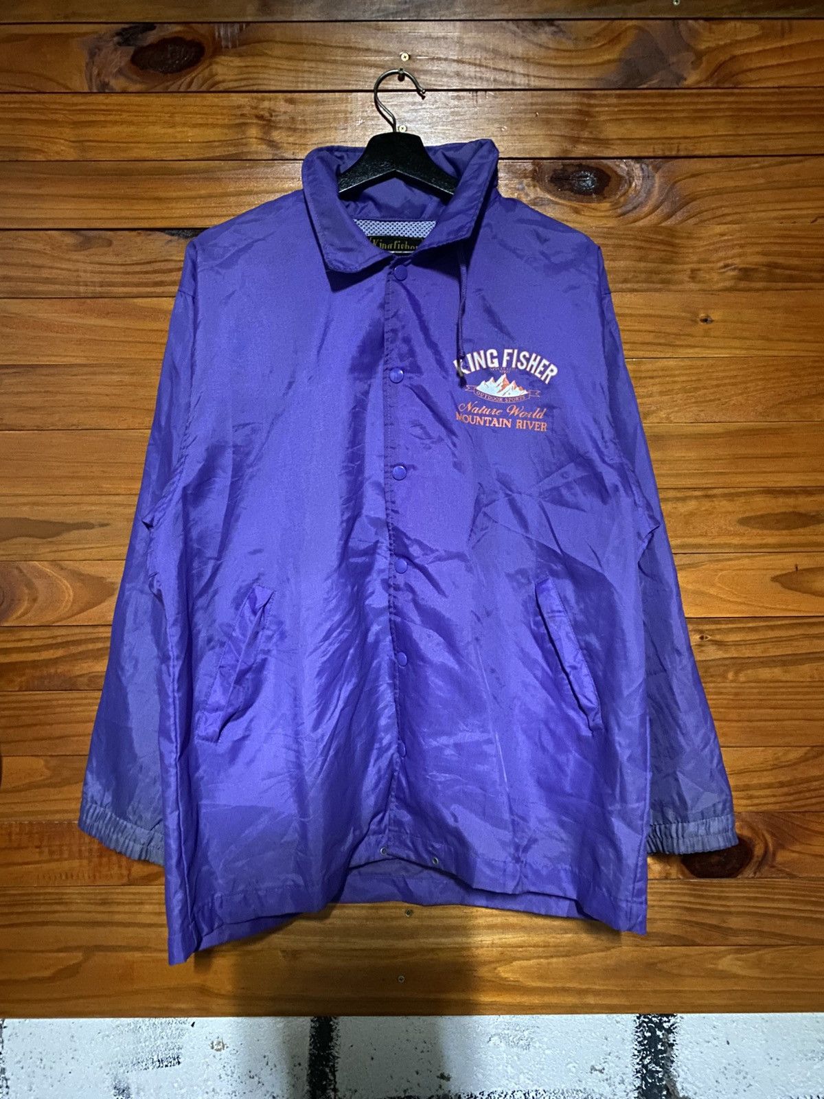 Vintage Vintage 1990s King Fisher Outdoor Purple Nylon Coach Jacket Size US M / EU 48-50 / 2 - 3 Thumbnail