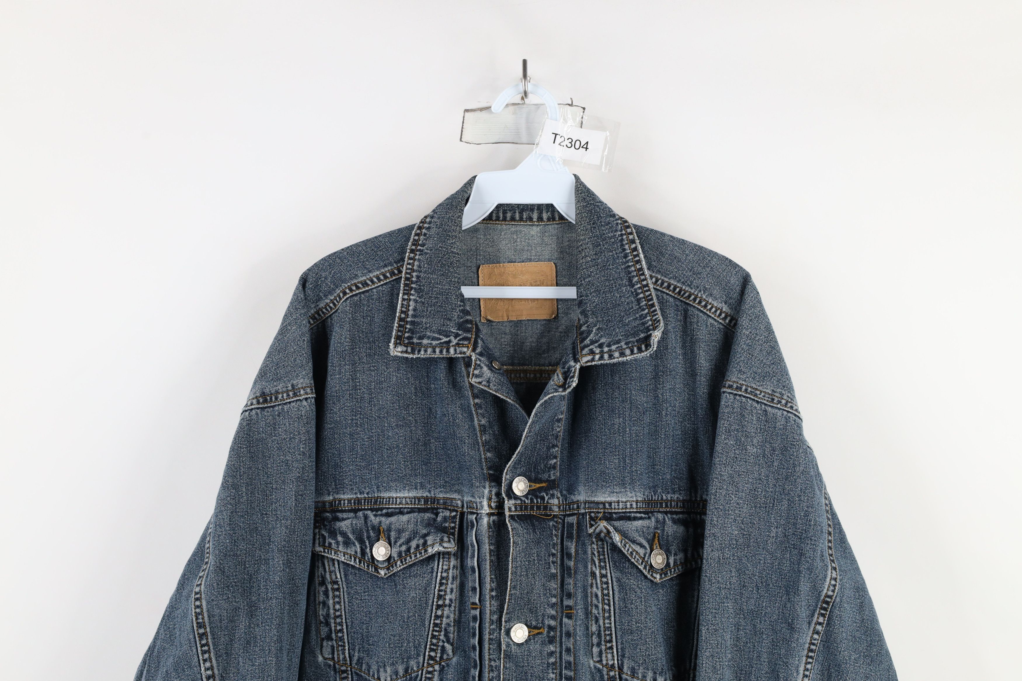 Gap × Vintage Vintage 90s Gap Denim Jean Trucker Jacket Blue Cotton Size US M / EU 48-50 / 2 - 2 Thumbnail