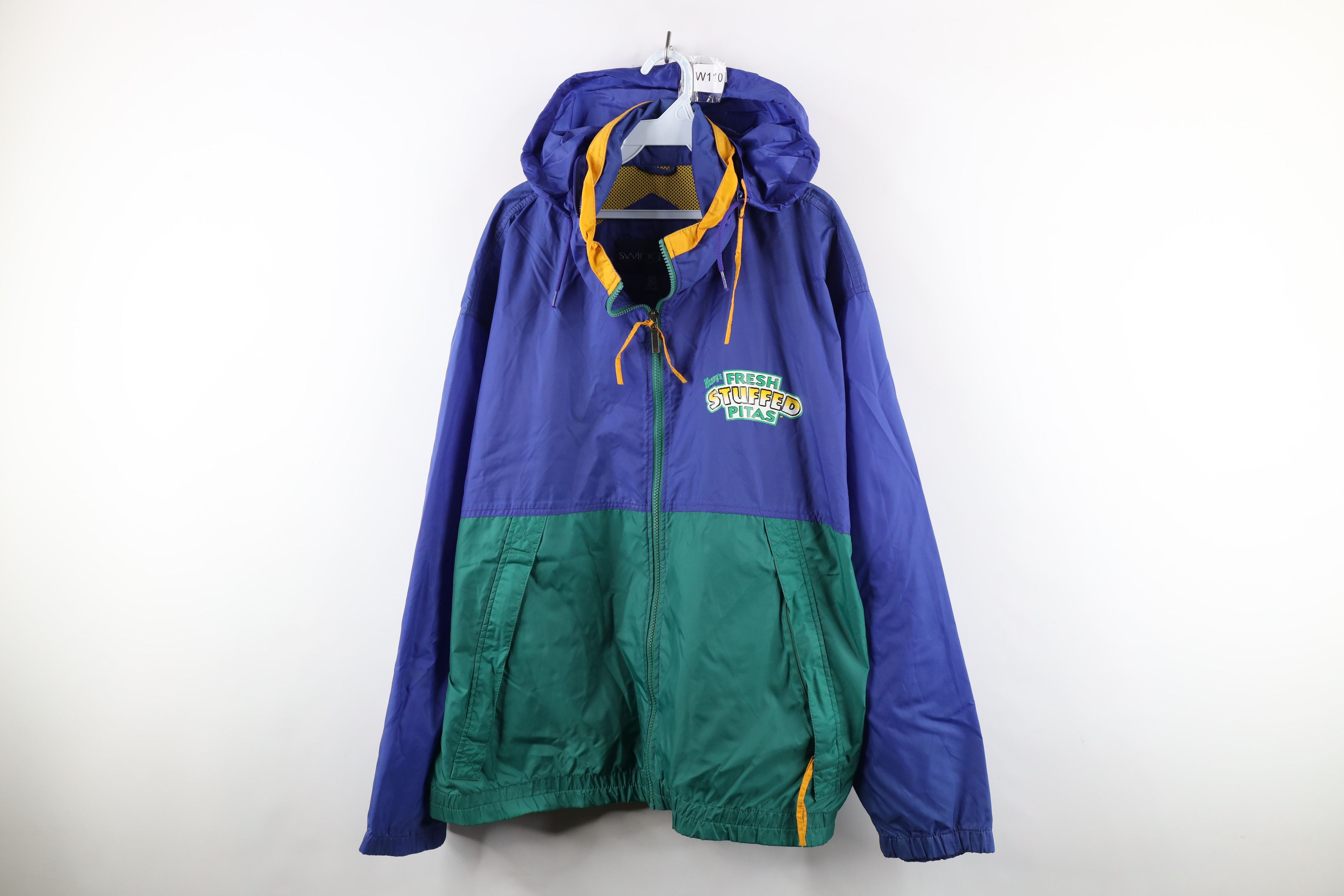 Vintage Vintage 90s Wendys Food Fresh Stuffed Pitas Hooded Jacket Size US XL / EU 56 / 4 - 1 Thumbnail