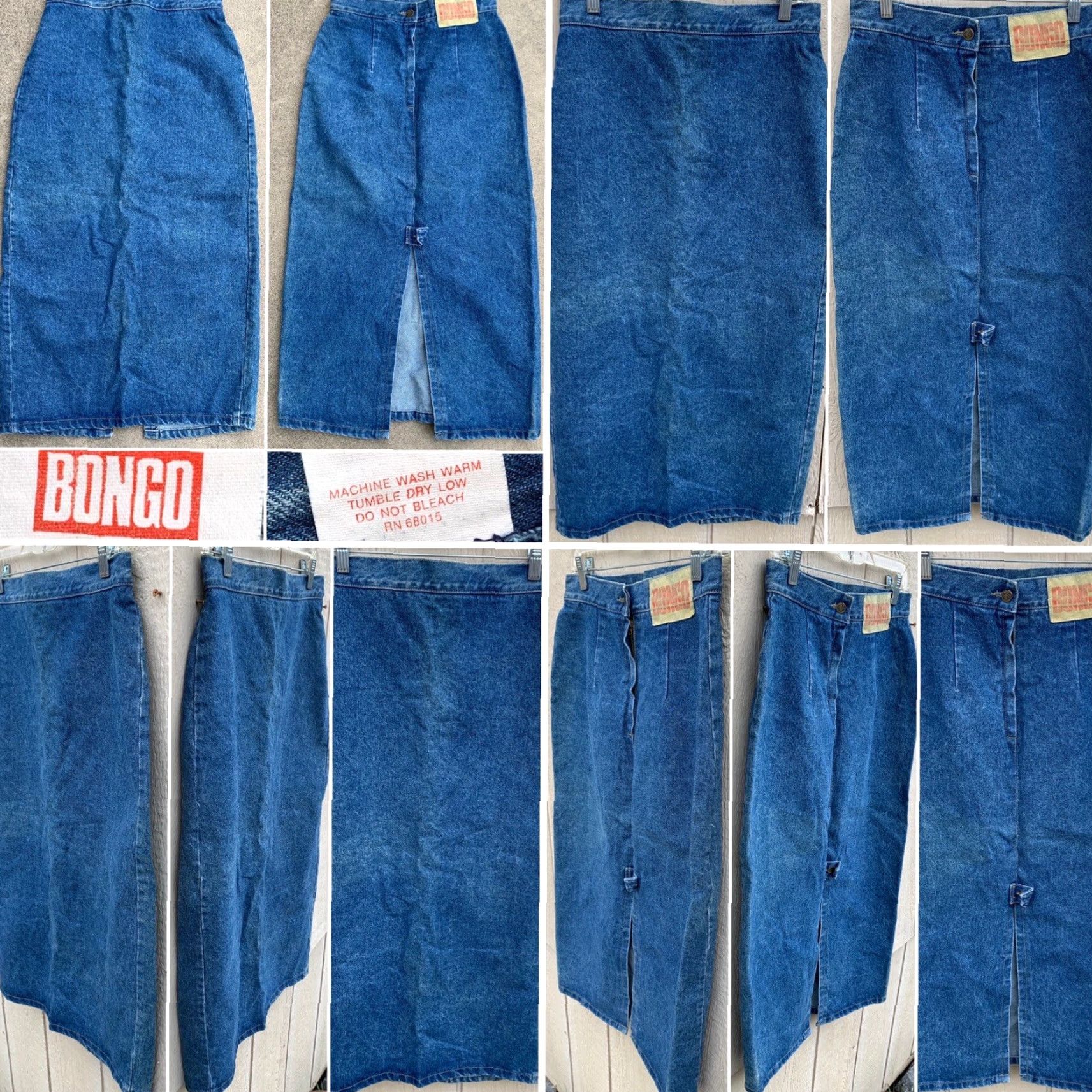 Vintage VINTAGE Bongo jeans skirt denim high waisted size 11 28.5 in waist 80s 90s blue Size 32" / US 10 / IT 46 - 4 Thumbnail