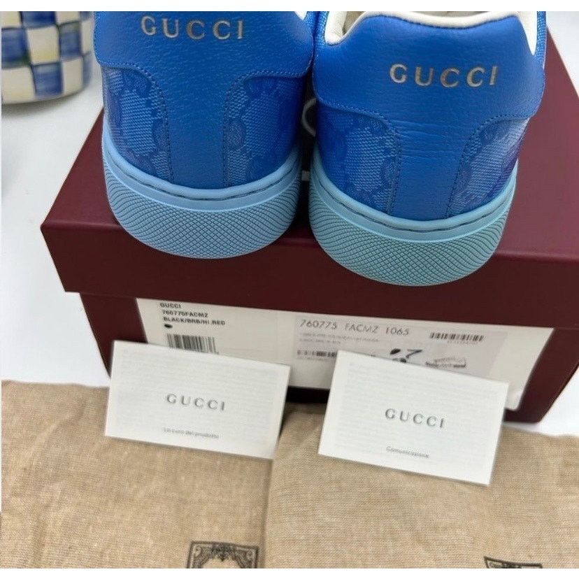 Gucci Gucci ace crystal canvas low top sneakers sz 7 fits 7.5 US Size US 7.5 / EU 40-41 - 6 Thumbnail