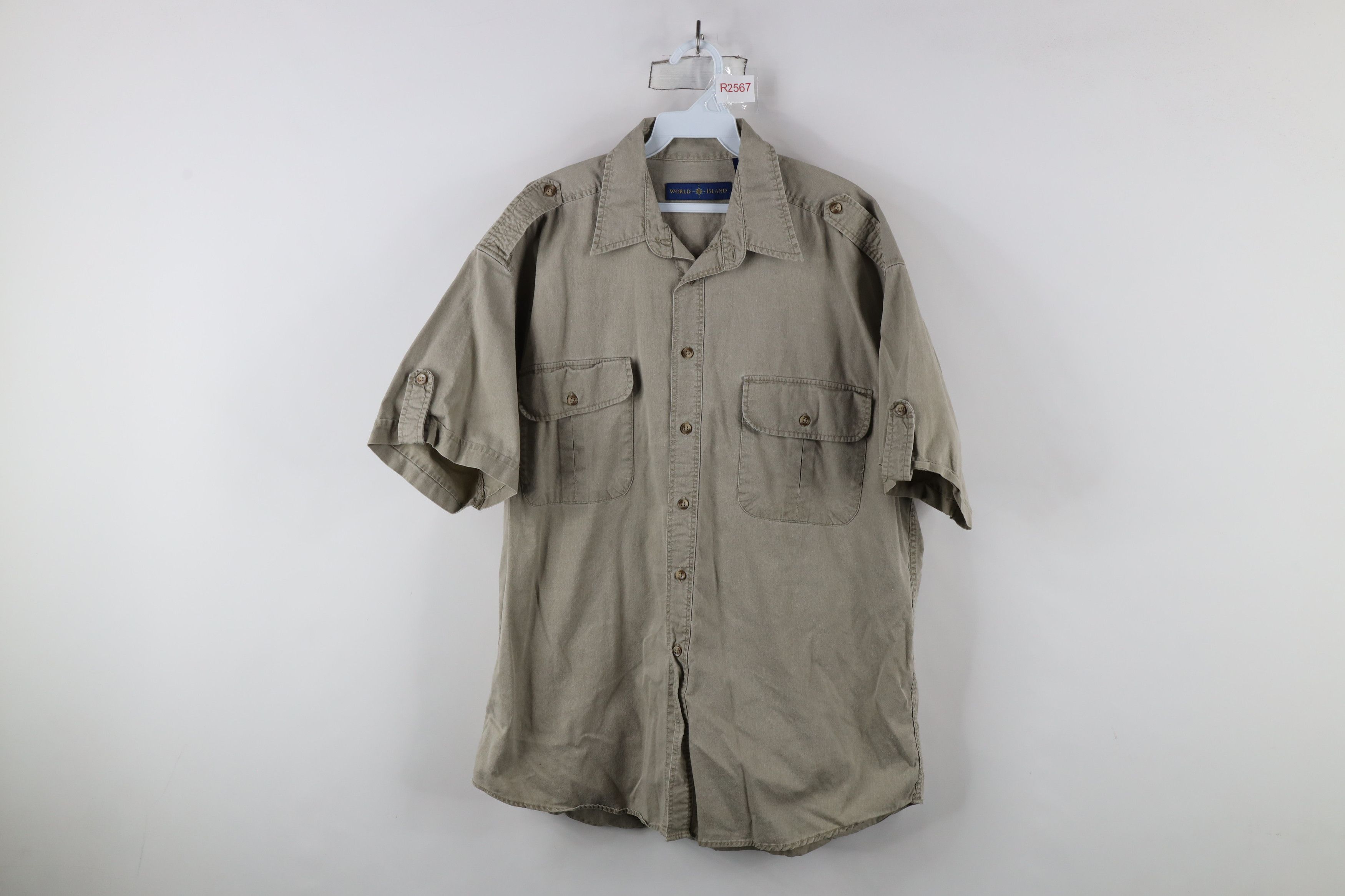 Vintage Vintage 90s Streetwear Stonewash Military Button Shirt Size US XL / EU 56 / 4 - 1 Thumbnail