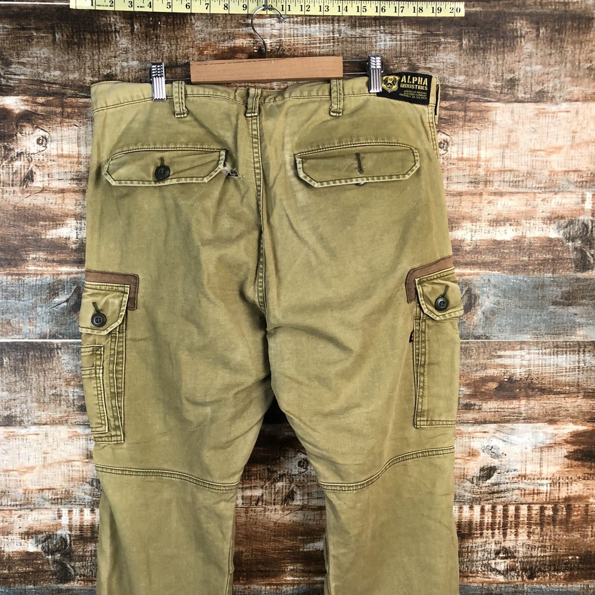 Alpha Industries DL Alpha Industries Green Cargo Multipocket Pants #C613 Size US 34 / EU 50 - 14 Thumbnail