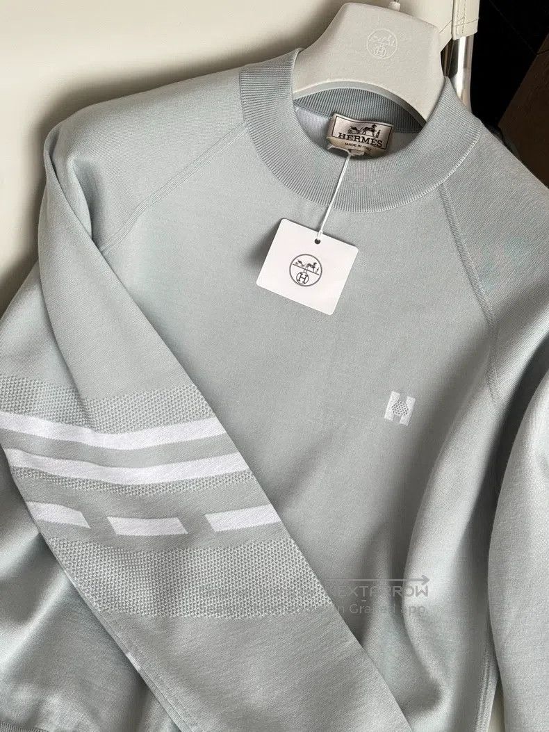 Hermes Hermes Men's golf series double side knit sweater, cashmer Size US M / EU 48-50 / 2 - 7 Thumbnail