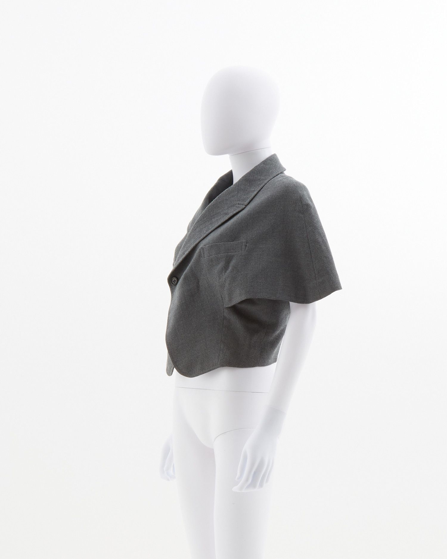 Comme des Garcons F/W 1987 Grey cropped jacket Size M / US 6-8 / IT 42-44 - 3 Thumbnail