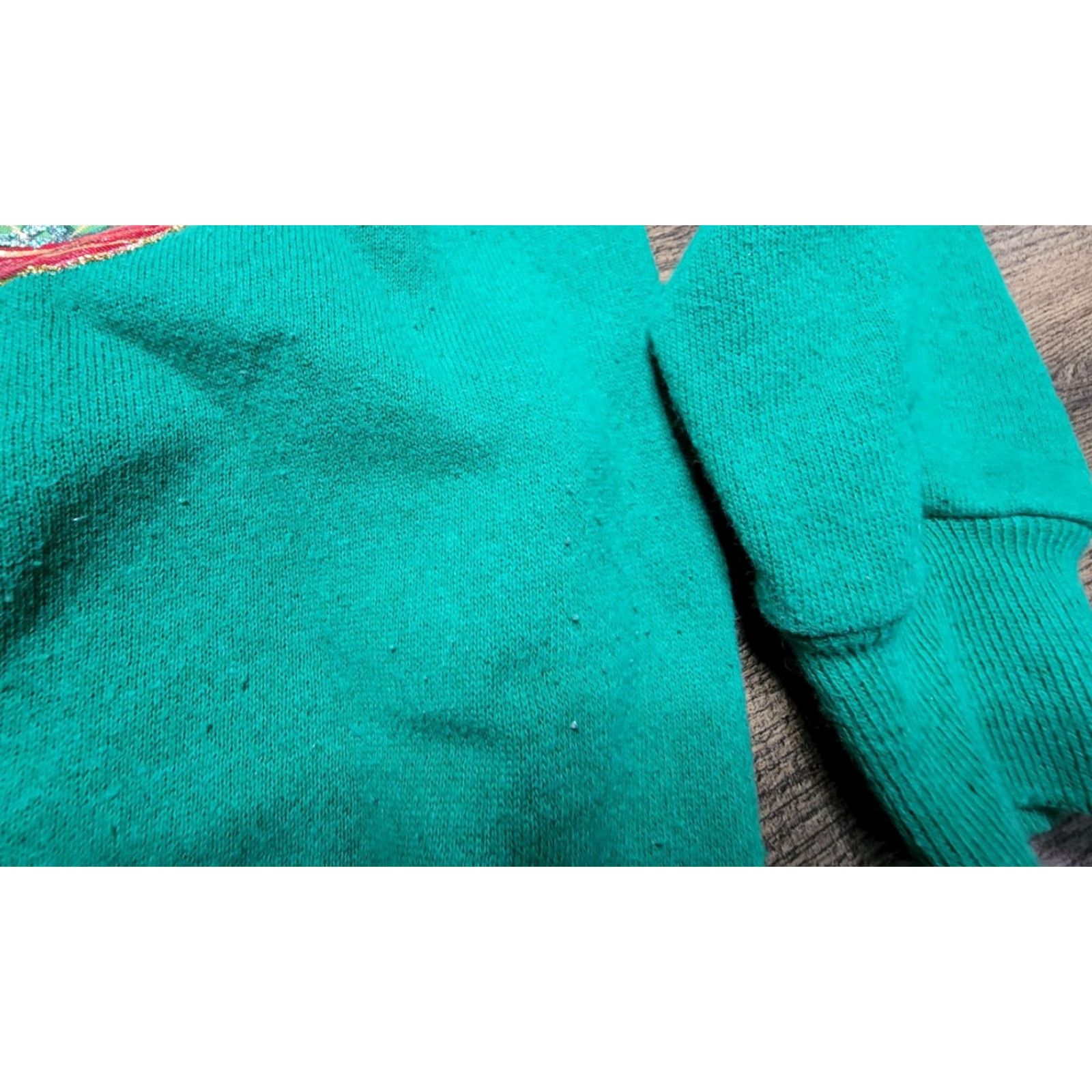 Hanes VINTAGE Hanes Sweatshirt Christmas Bear Cat Mouse Christmas Ugly Sweater Crewneck M Womens Green Adult Medium Pullover Holiday Size M / US 6-8 / IT 42-44 - 2 Thumbnail