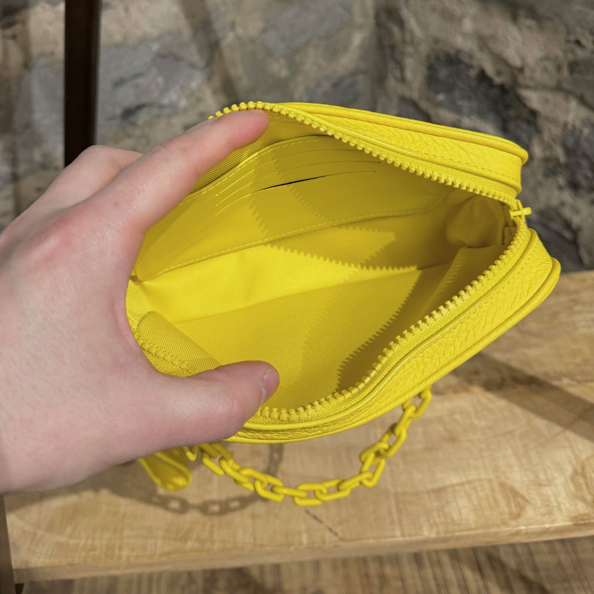 Louis Vuitton × Virgil Abloh Louis Vuitton Virgil Abloh SS19 Yellow Monogram Volga Pouch Size ONE SIZE - 9 Thumbnail