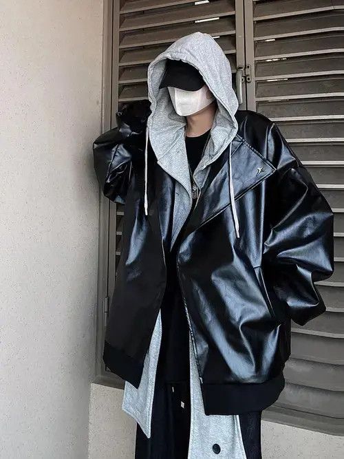 Other Himejima x eko Black Faux Glossy Leather Coat Size US M / EU 48-50 / 2 - 5 Thumbnail