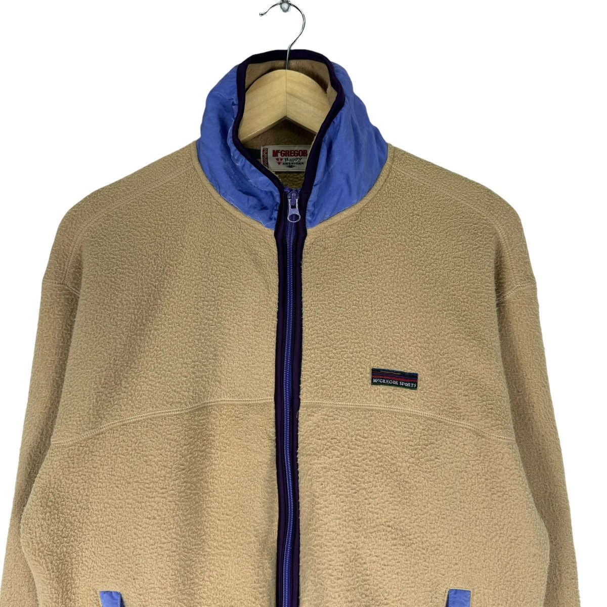 McGregor × Vintage ⚡️90s MCGREGOR FLEECE AMERICAN ZIPPER JACKET Size M / US 6-8 / IT 42-44 - 2 Thumbnail