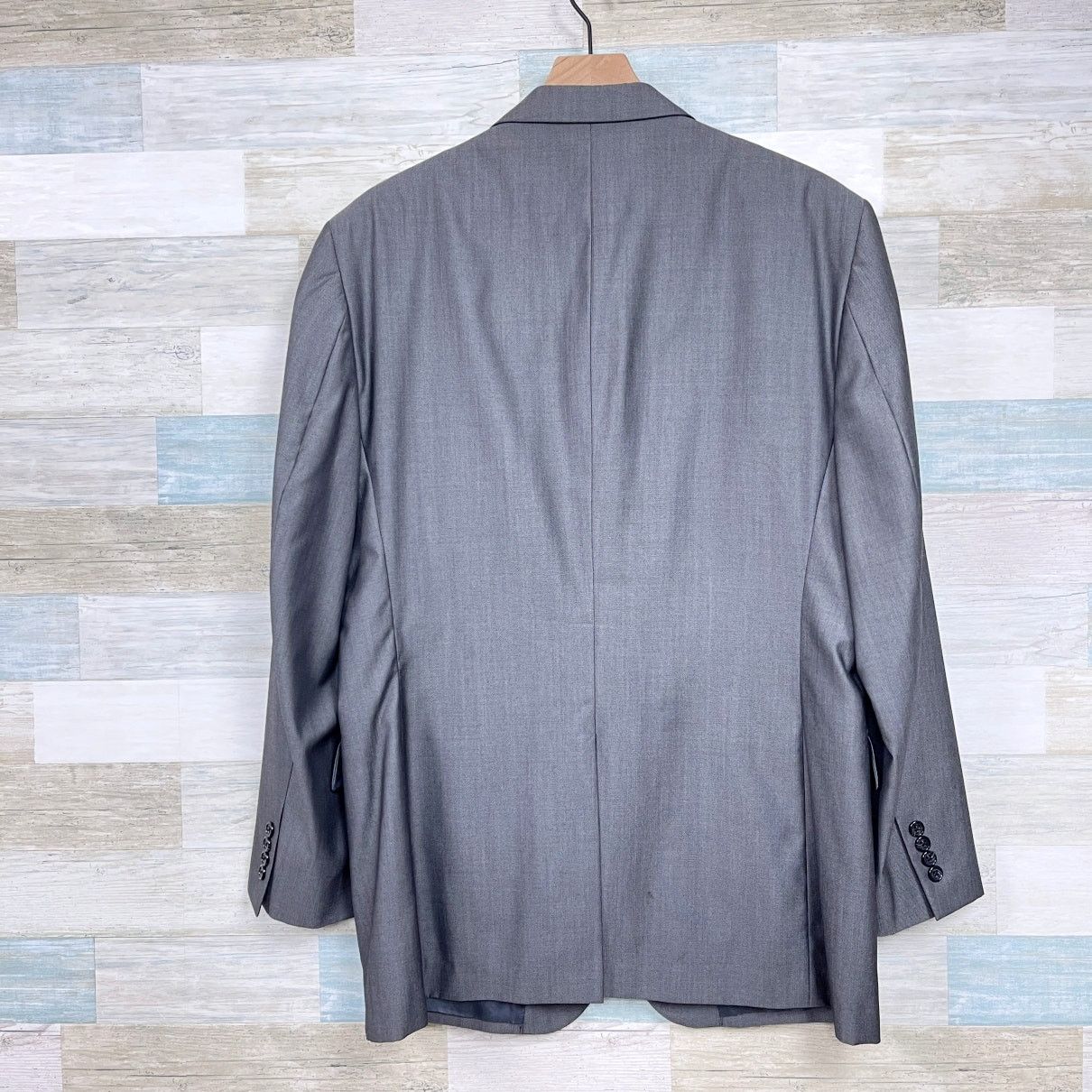 Jos. A. Bank Jos A Bank Wool Sharkskin Suit Gray Mens 43L Jacket 37L Size 42L - 6 Thumbnail
