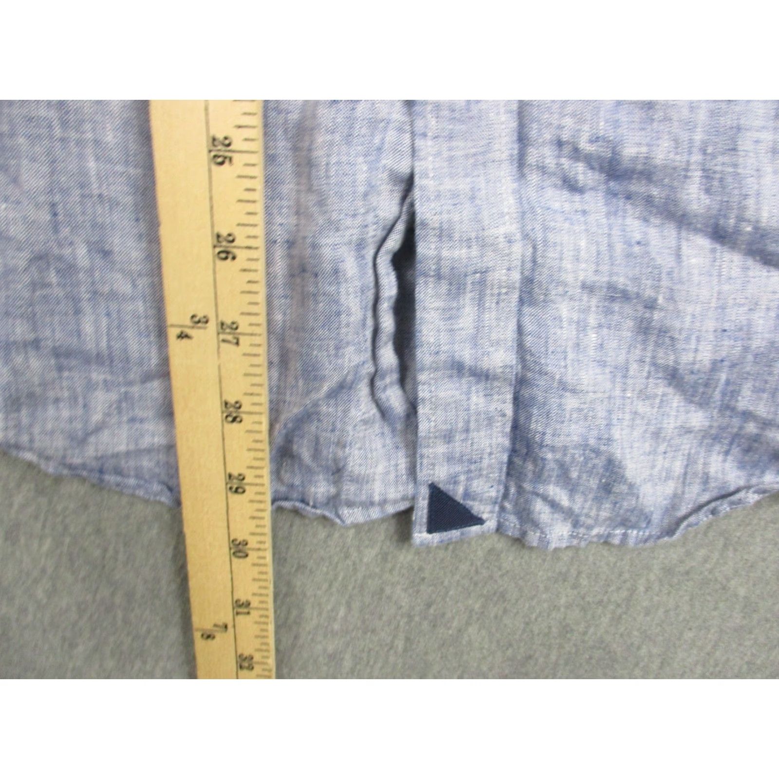 UNTUCKit UNTUCKit Shirt Mens Large Blue Linen Short Sleeve Button Up Casual Pocket 2010s Size US L / EU 52-54 / 3 - 3 Thumbnail