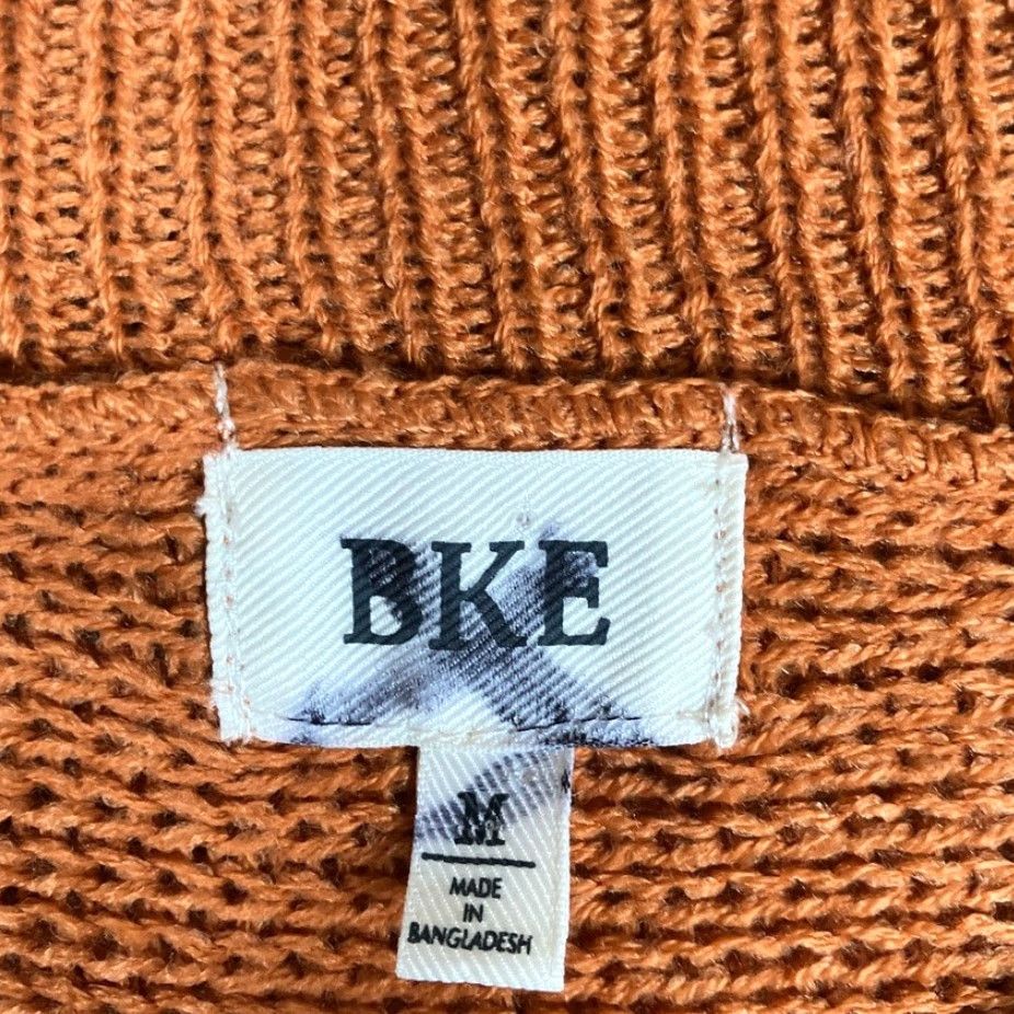BKE VINTAGE BKE Womens Sweater Orange Fringe Mock Neck Long Sleeve Soft Knit Medium Size M / US 6-8 / IT 42-44 - 6 Thumbnail