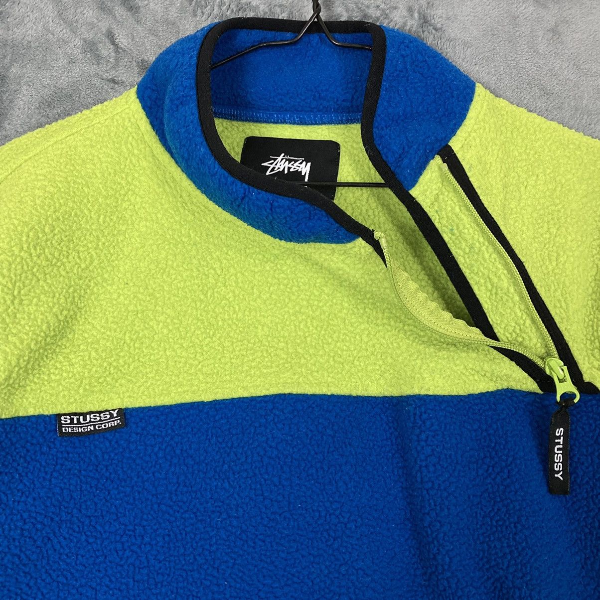 Stussy Crazy Y2K Stussy Diagonal Zipper Colorblock Fleece Jacket Size US S / EU 44-46 / 1 - 4 Thumbnail