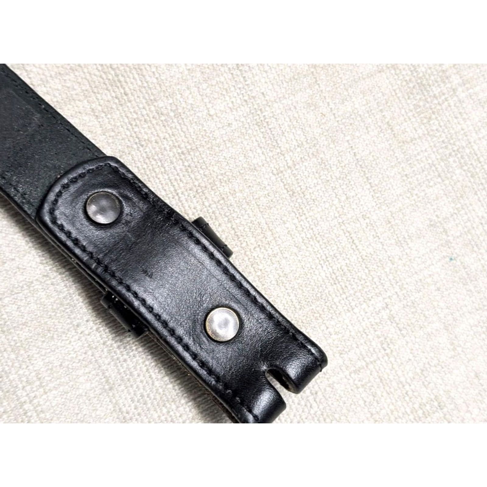 Vintage VINTAGE USA MADE WESTERN BUCKLE BELT 1-1/4" 44 BLACK ENGLISH BRIDLE LEATHER COWBOY H Bum Size 44 - 7 Thumbnail