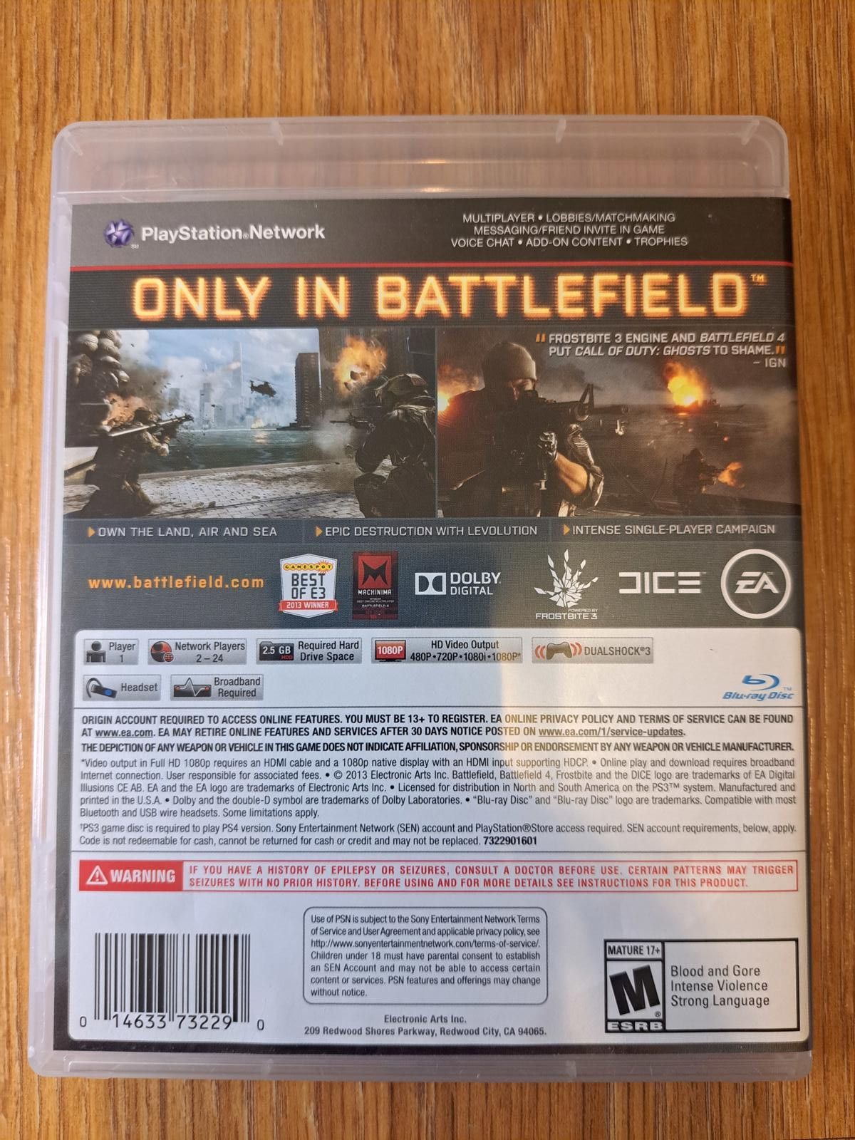 Other COMPLETE Battlefield 4 PS3 Playstation 3 Video Game Size ONE SIZE - 2 Thumbnail
