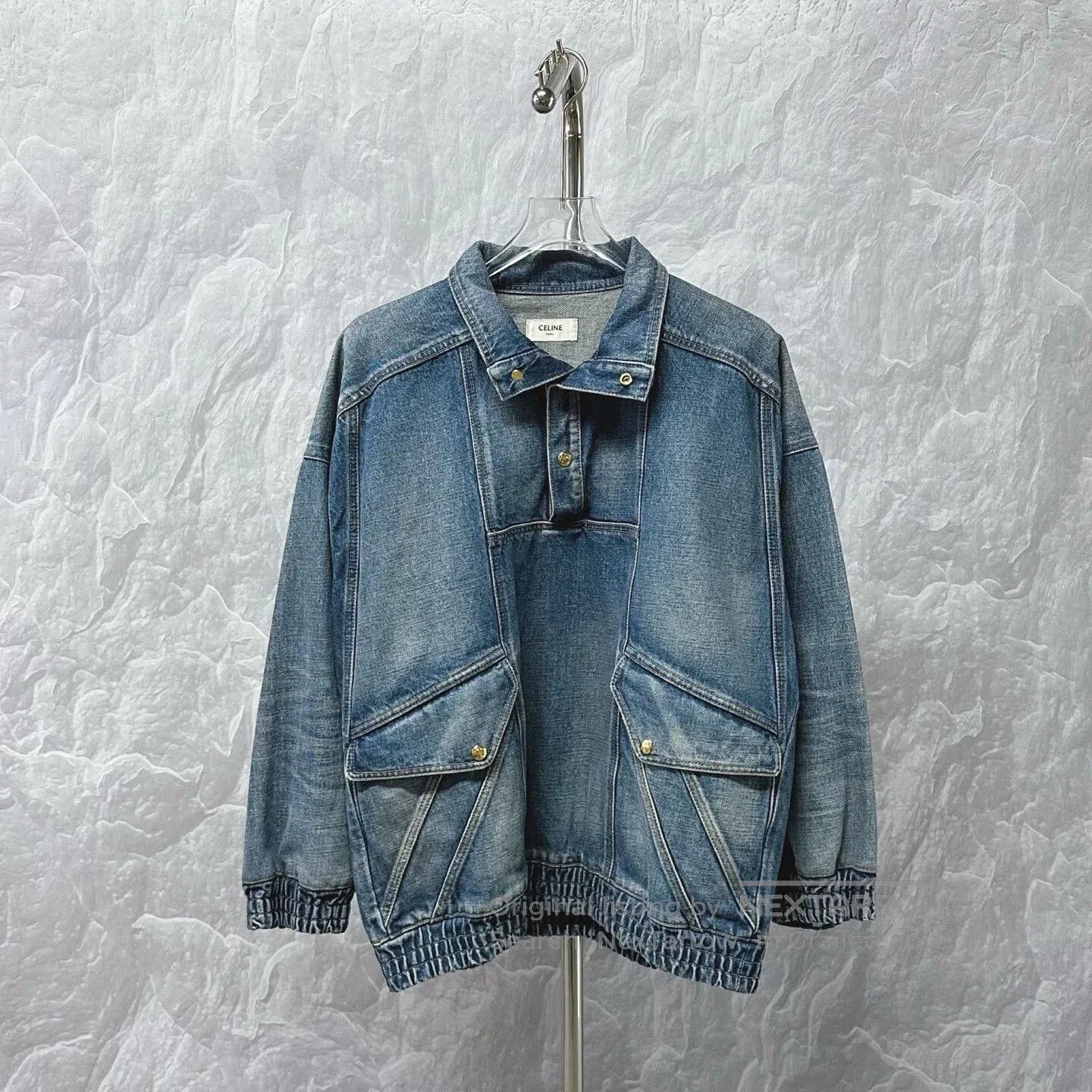 Celine celine denim jacket with half-open pockets. Size L / US 10 / IT 46 - 1 Thumbnail