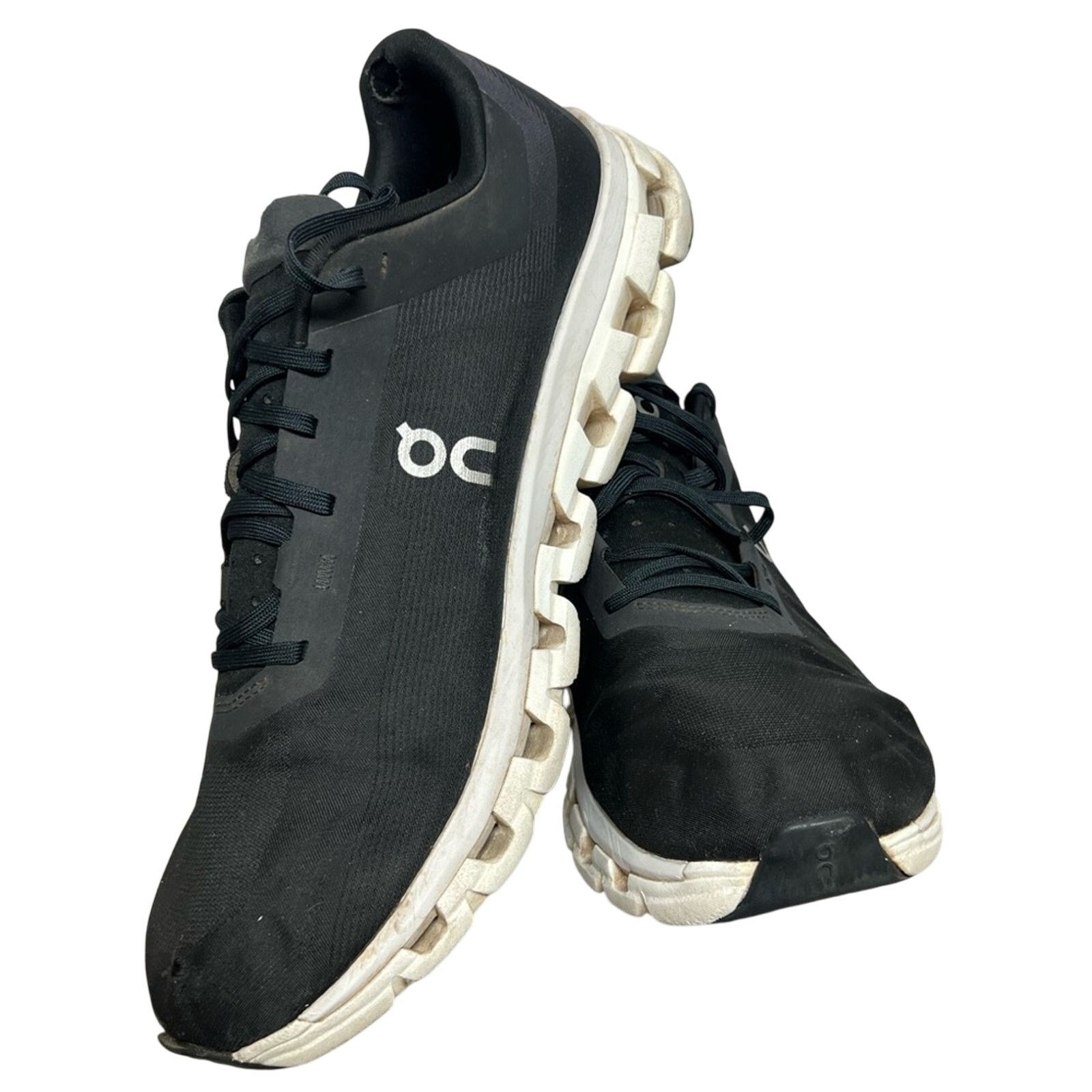 On On Men’s Cloudflow 4 Running Size 14 Black/White Size US 14 / EU 47 - 3 Thumbnail