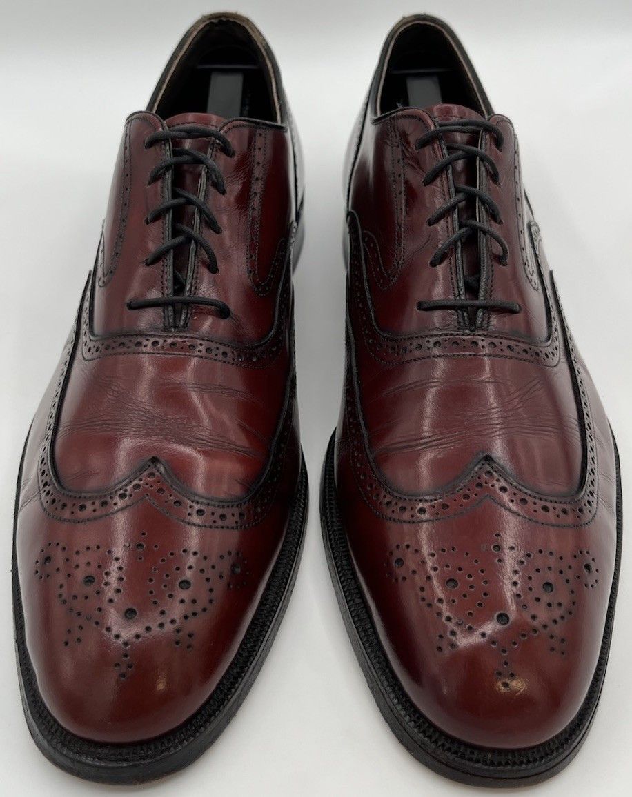 Johnston & Murphy Vintage Johnston & Murphy Aristocraft Oxblood Cordovan 12AAA Size US 12 / EU 45 - 2 Thumbnail