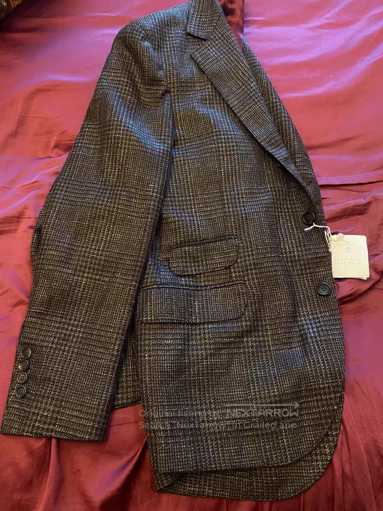 Brunello Cucinelli Brunello Cucinelli Suit jacket, linen, wool, and silk blen Size 50L - 8 Thumbnail