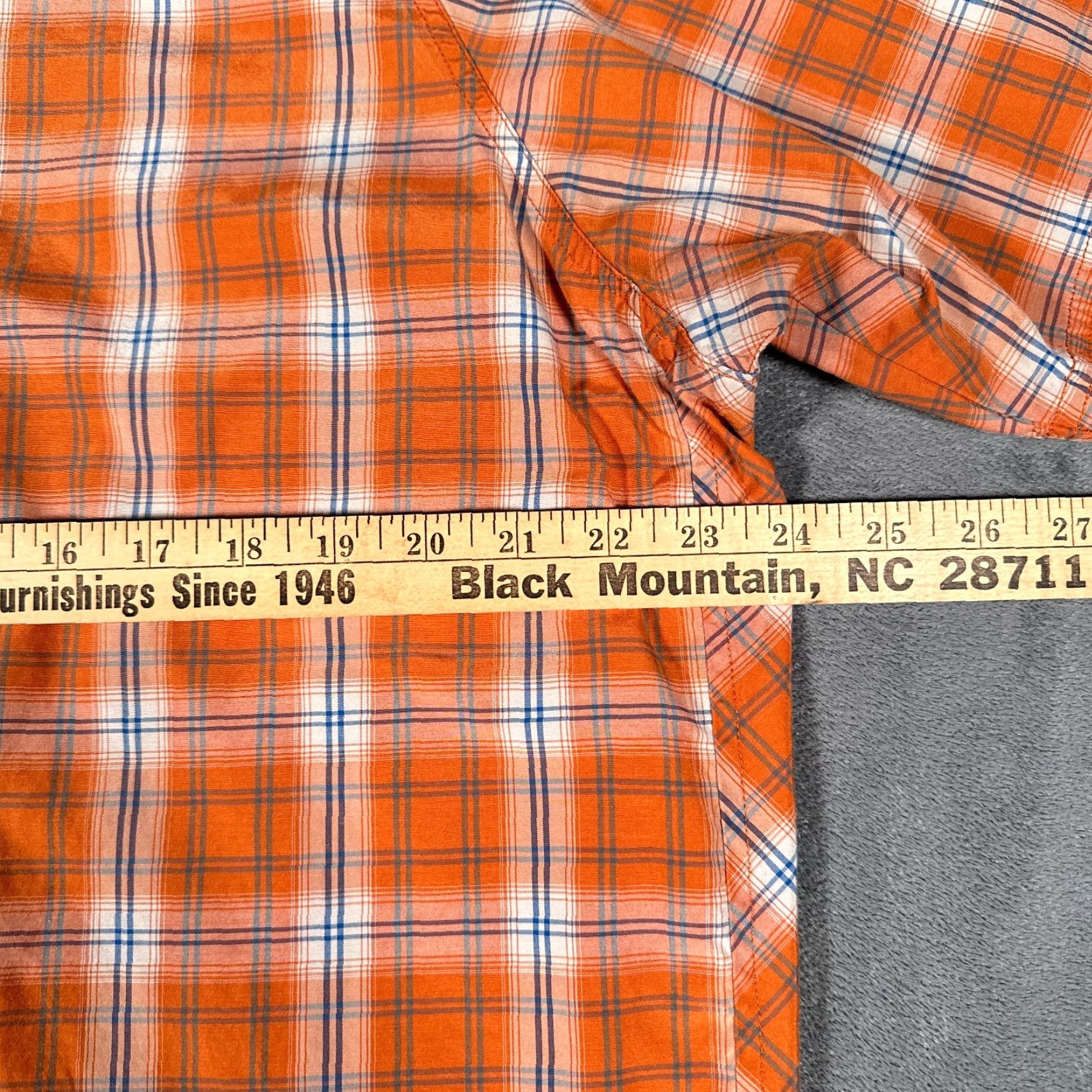 Vintage REI Button-Up Shirt Mens XL Orange Tartan Plaid Raglan Short Sleeve Zip Pocket Size US XL / EU 56 / 4 - 6 Thumbnail