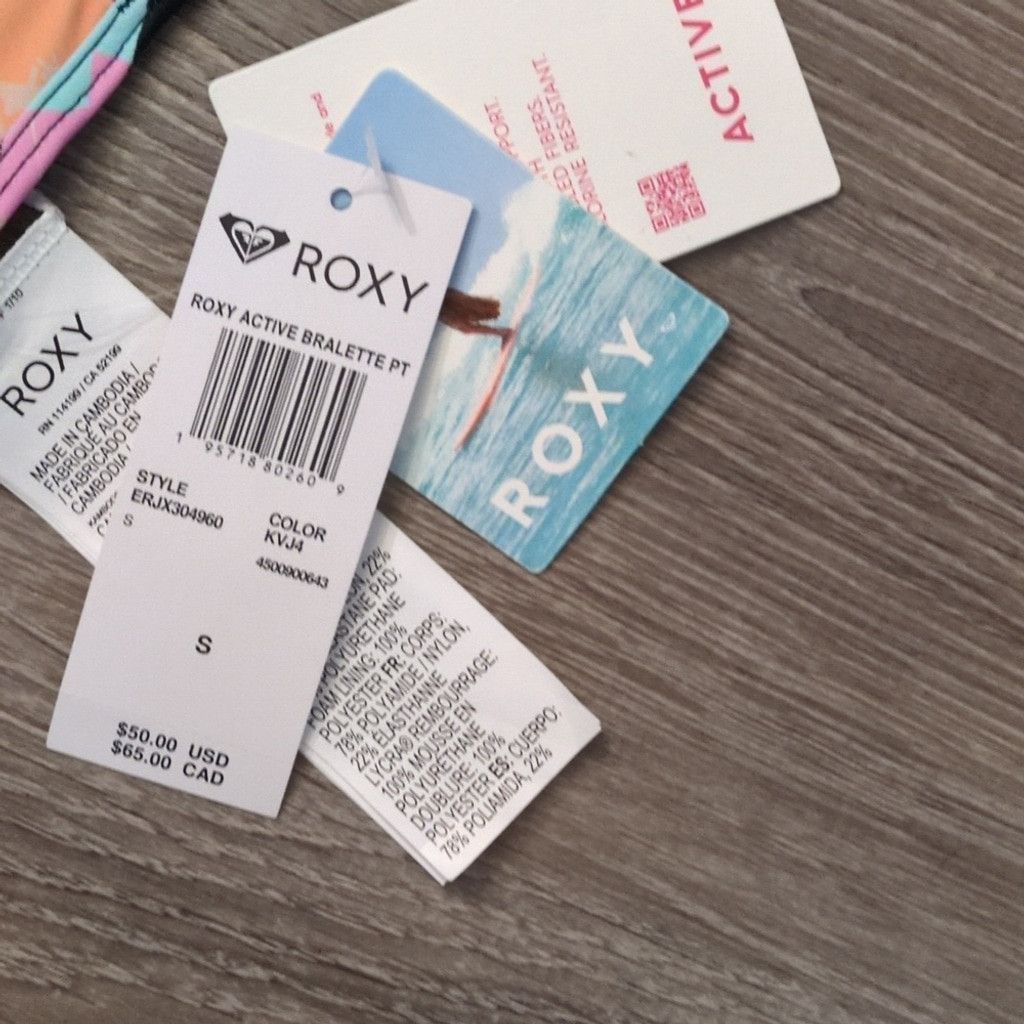 Other Roxy Active Bralette Swim Top Size Small Size ONE SIZE - 3 Thumbnail