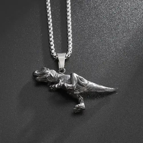 Jewelry × Vintage Retro Dinosaur Boy Gift Necklace Size ONE SIZE - 4 Thumbnail