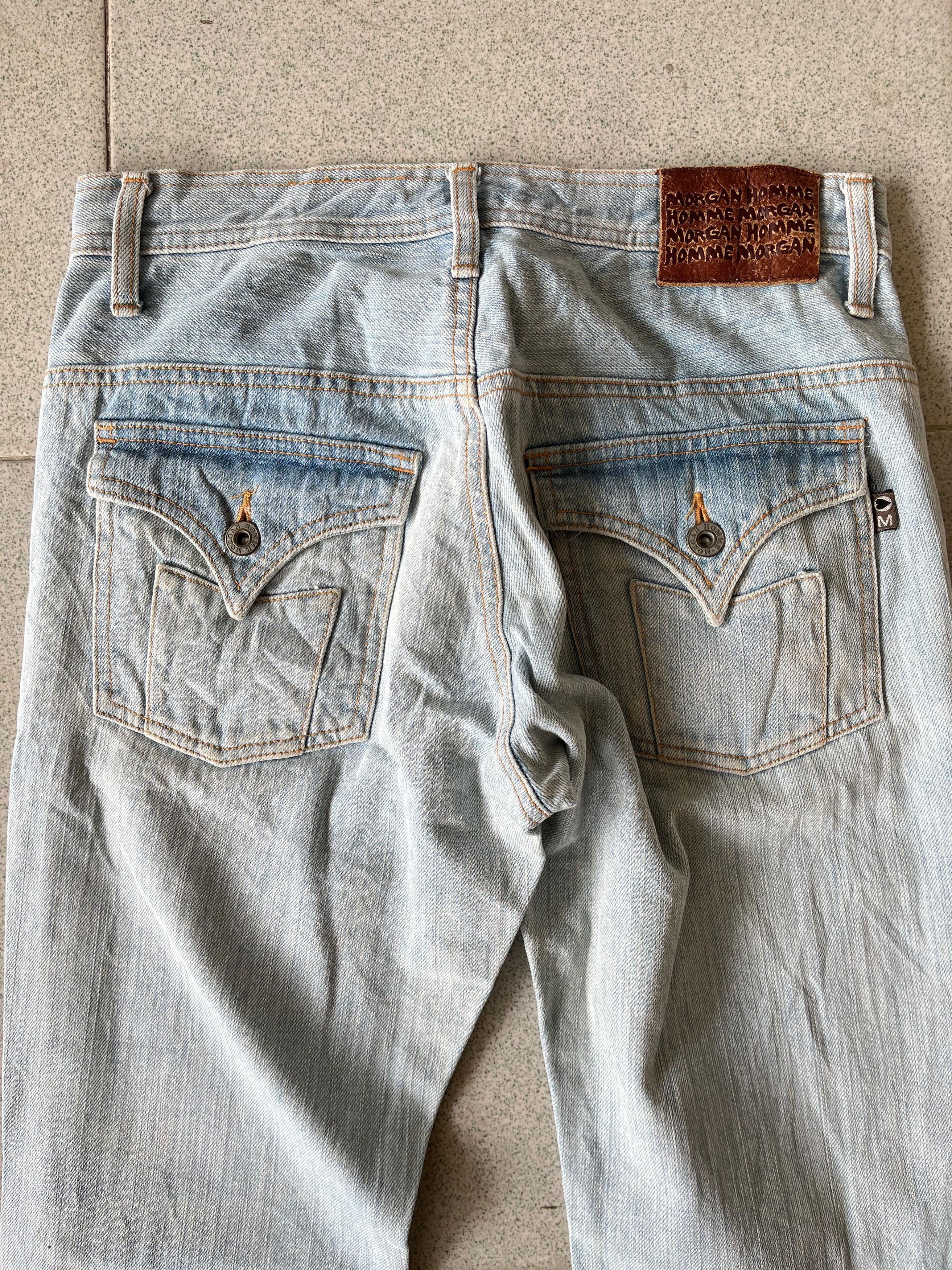 Morgan Homme Morgan Homme Bondage Flared Denim Pants Size US 31 - 4 Thumbnail