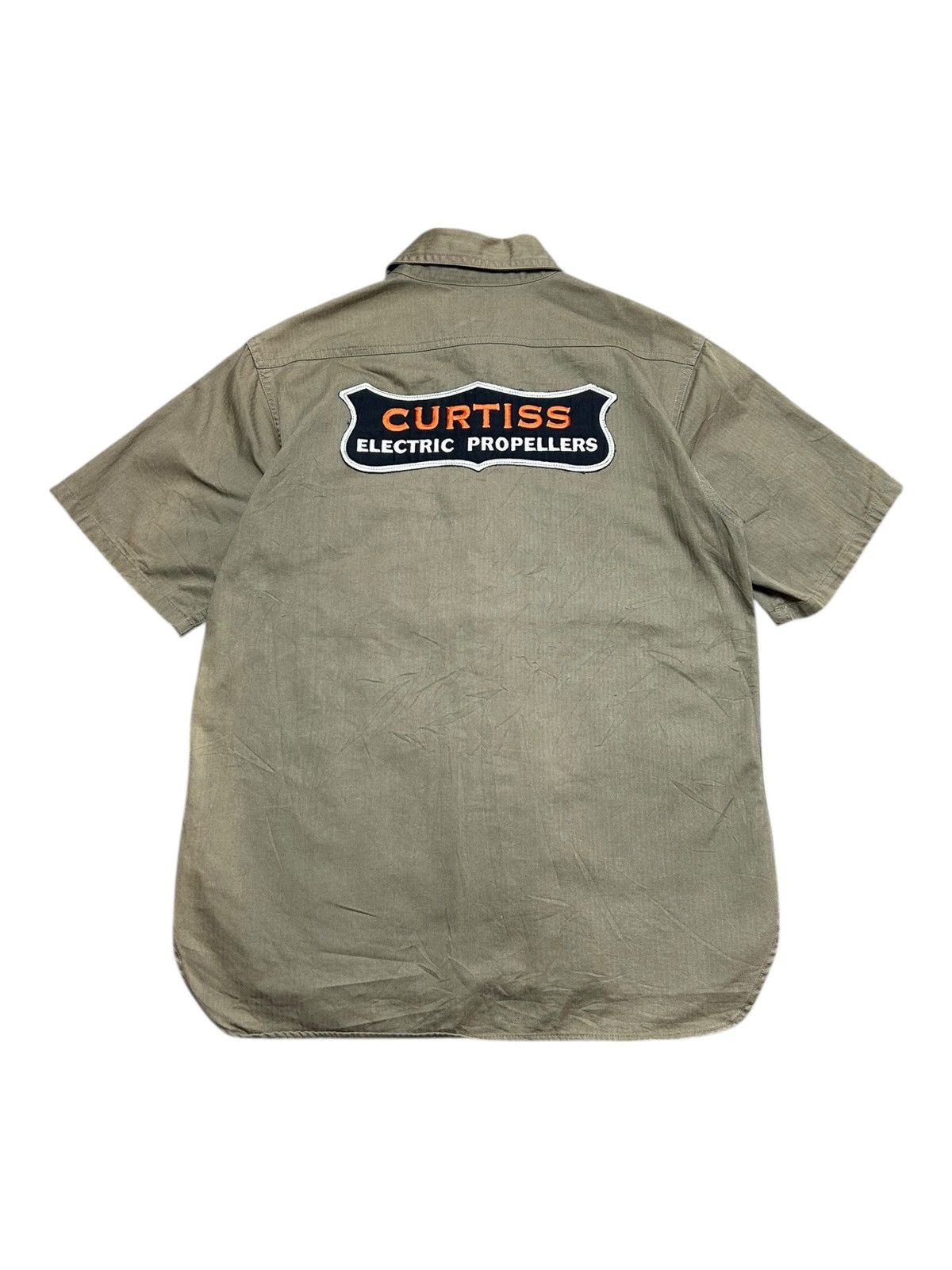 Buzz Rickson's Buzz Ricksons HBT Work Shirt CURTISS ELECTRIC PROPELLERS Size US S / EU 44-46 / 1 - 3 Thumbnail
