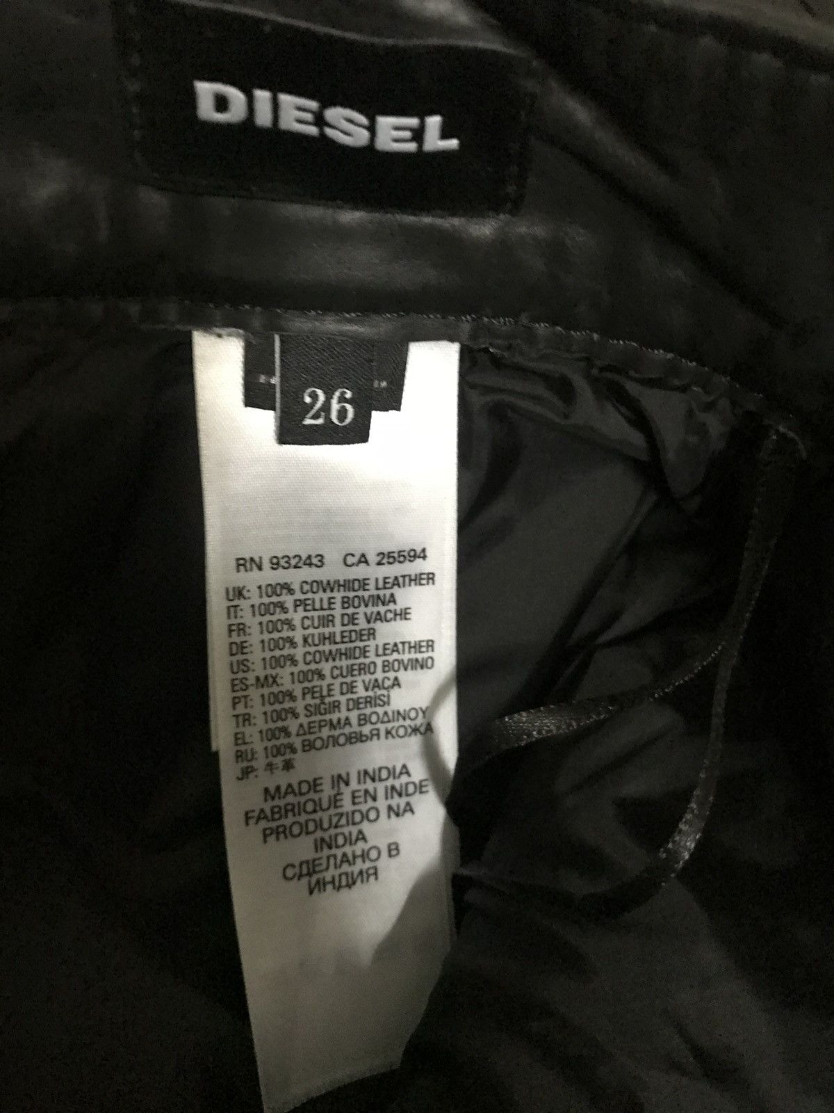 Diesel Diesel P-MONTE-L leather trouser Size US 26 / EU 42 - 3 Thumbnail