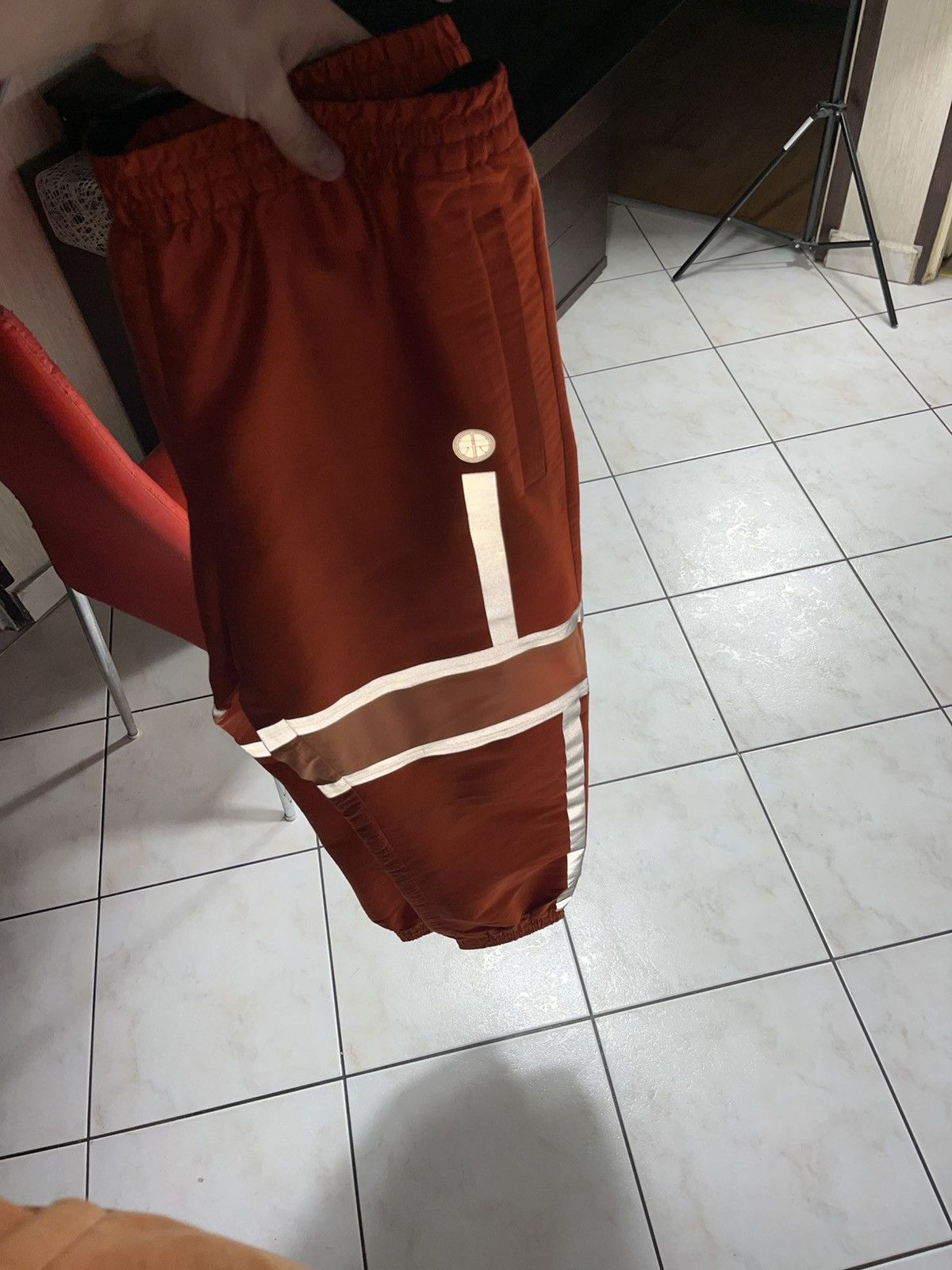 Astrid Andersen × Designer Astrid Andersen silk silver tape track pants reflective Size US 32 / EU 48 - 22 Thumbnail