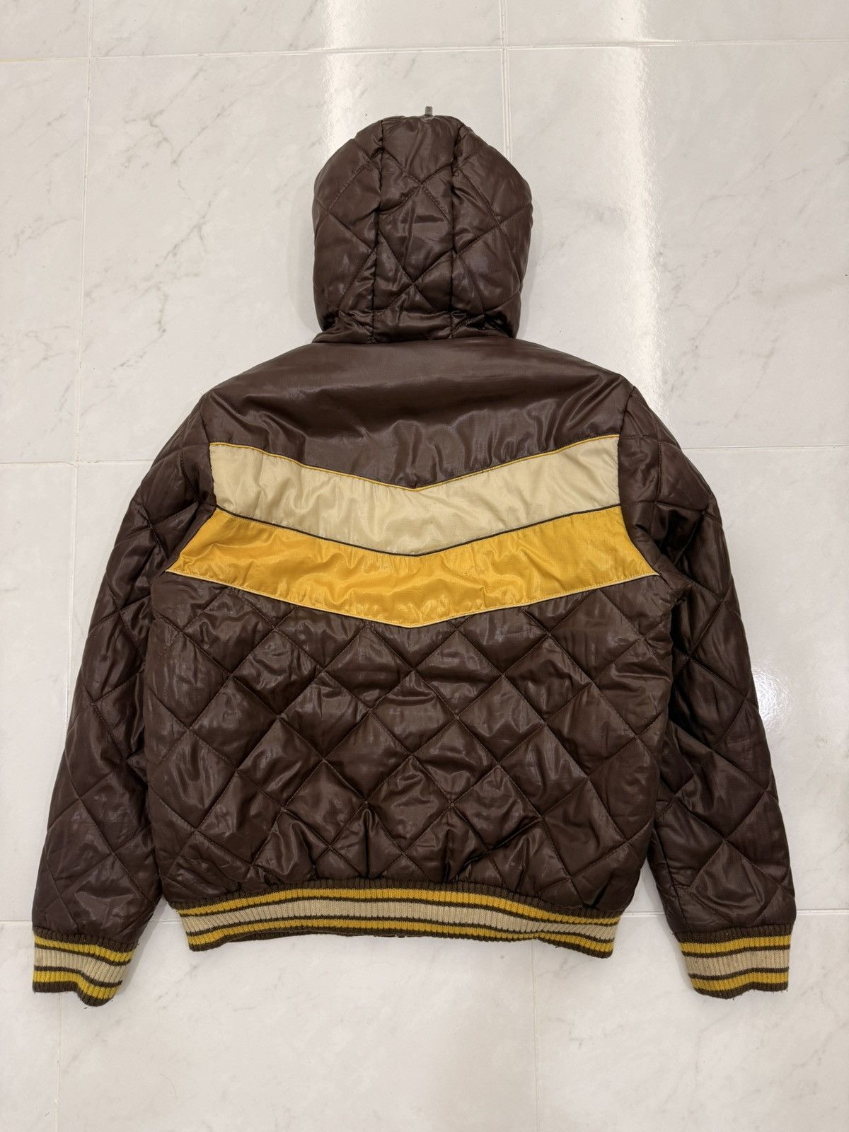 Hang Ten Vintage 90s HANG TEN Fullzip Hoodie Like Bape Quilted Jacket Size US L / EU 52-54 / 3 - 8 Thumbnail