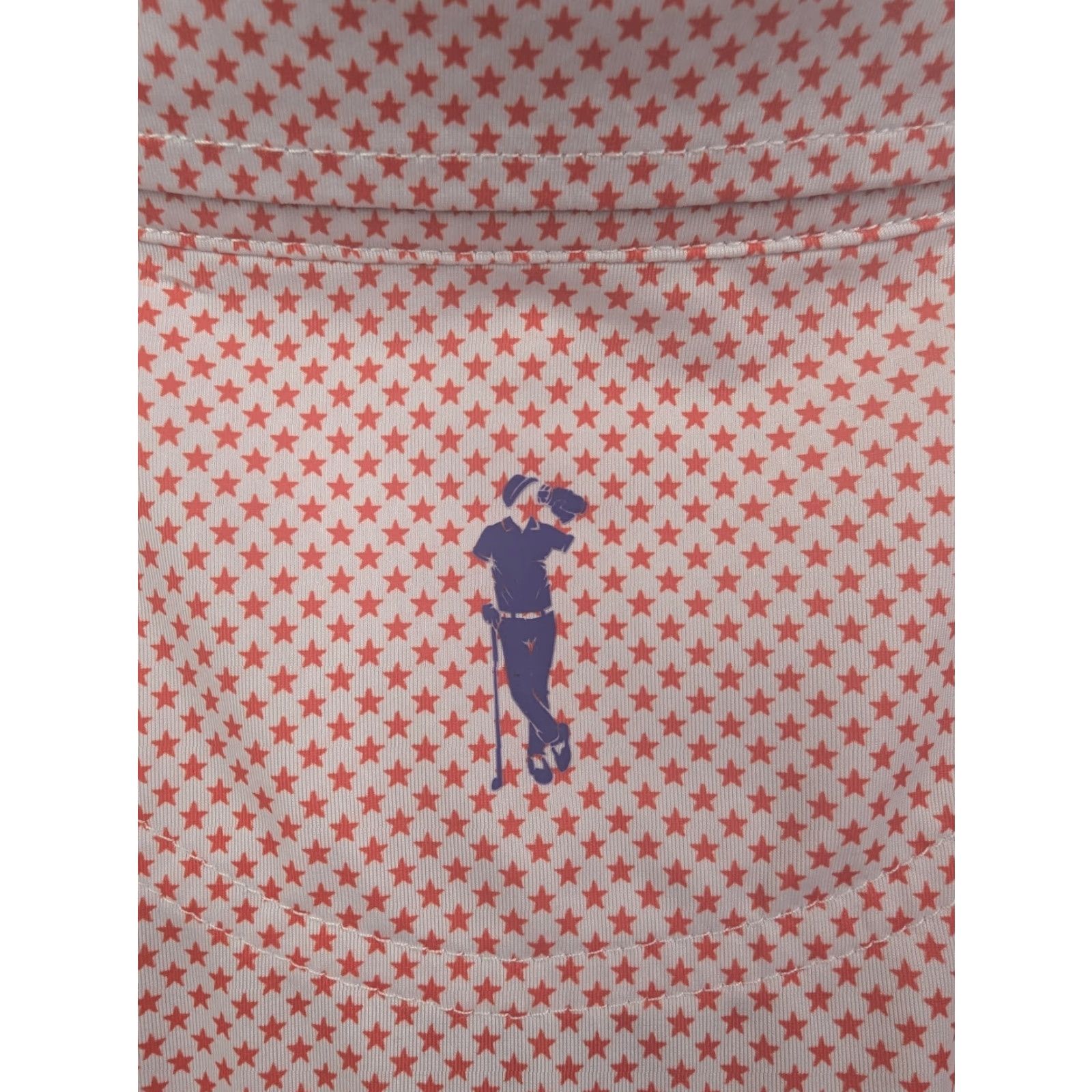 Vintage Grunk Dolfer Polo Shirt Womens Large All Over Star Print Red Performance Golf Shirt Size L / US 10 / IT 46 - 4 Thumbnail