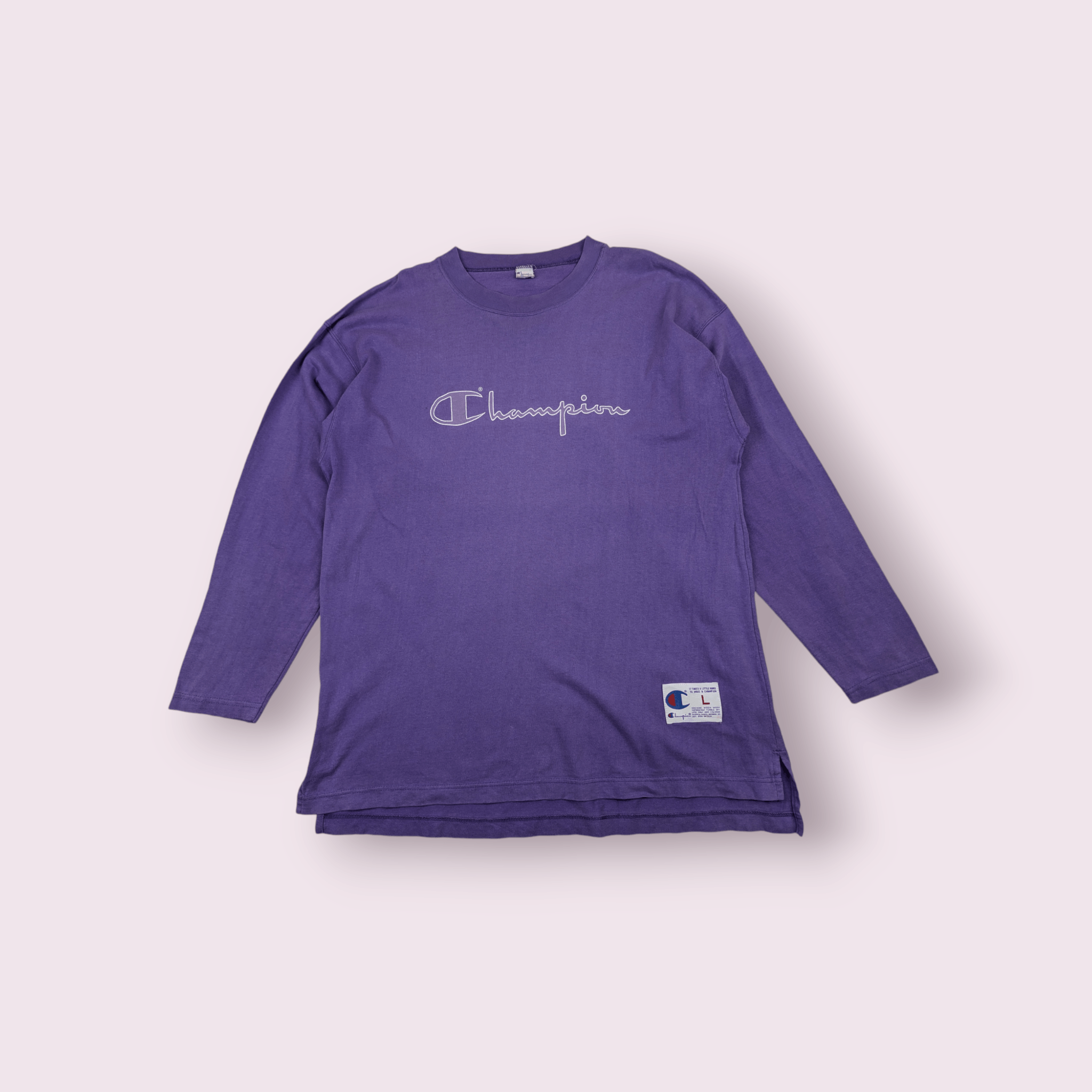 Champion 2000's CHAMPION Big Spell Out Logo Long Sleeve T-Shirt Size US L / EU 52-54 / 3 - 1 Thumbnail
