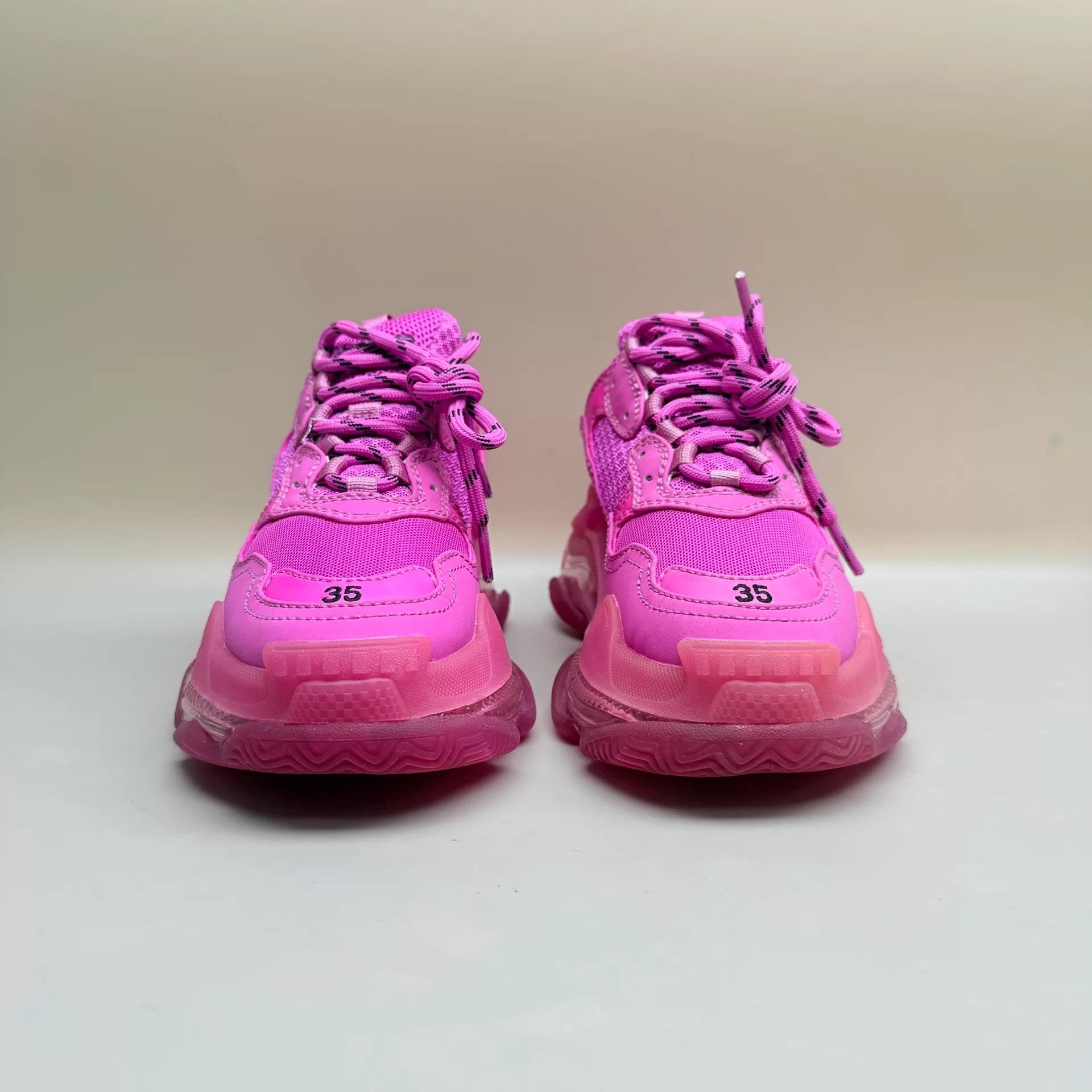 Balenciaga Balenciaga Triple S Dragon Fruit Sneaker 35 (New, tried on) Size US 4.5 / IT 34.5 - 2 Thumbnail