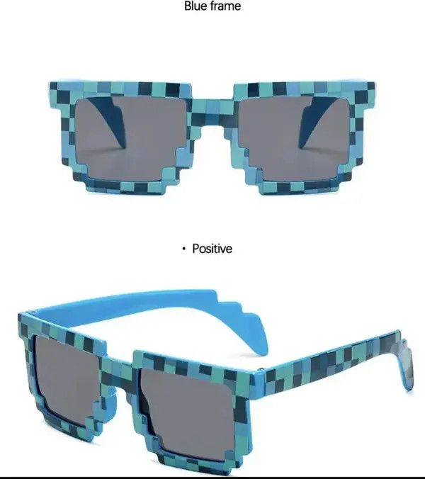 Electric Visual Pixel Mosaic Sun Glasses Blue Colour (adult size) Size ONE SIZE - 4 Thumbnail