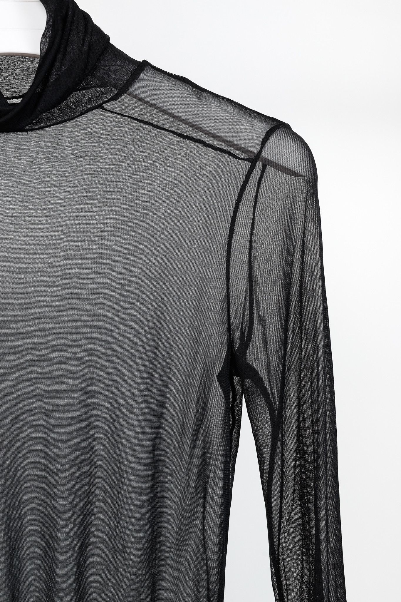 Maison Margiela Maison Margiela Black Sheer Mesh Mock-Neck Bodysuit Size XS / US 0-2 / IT 36-38 - 4 Thumbnail