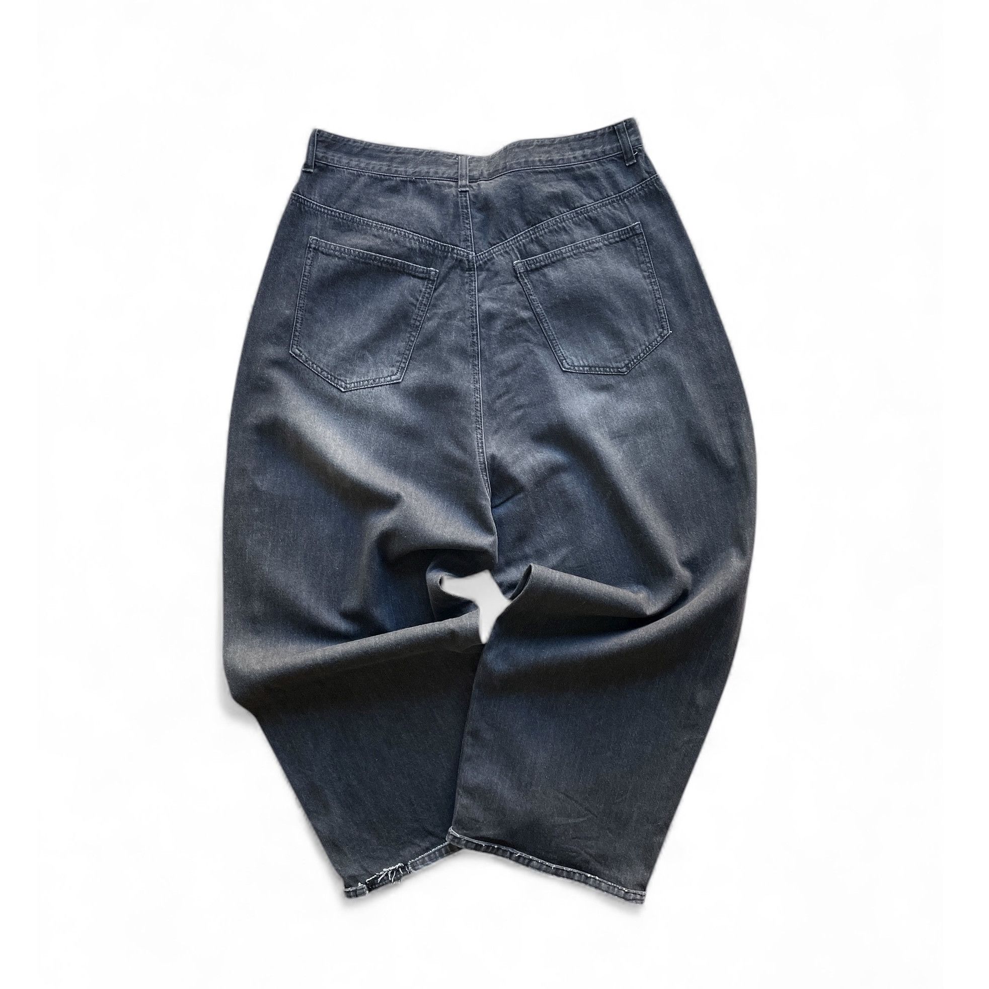 Japanese Brand Baggy skater hiphop linen like washed denim jeans Size US 34 / EU 50 - 2 Thumbnail