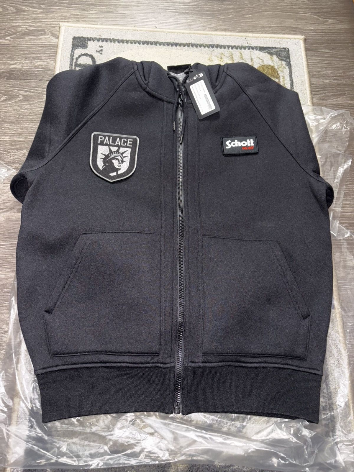 Palace Palace Schott Bonded Fleece Hoodie Black Size US M / EU 48-50 / 2 - 1 Thumbnail