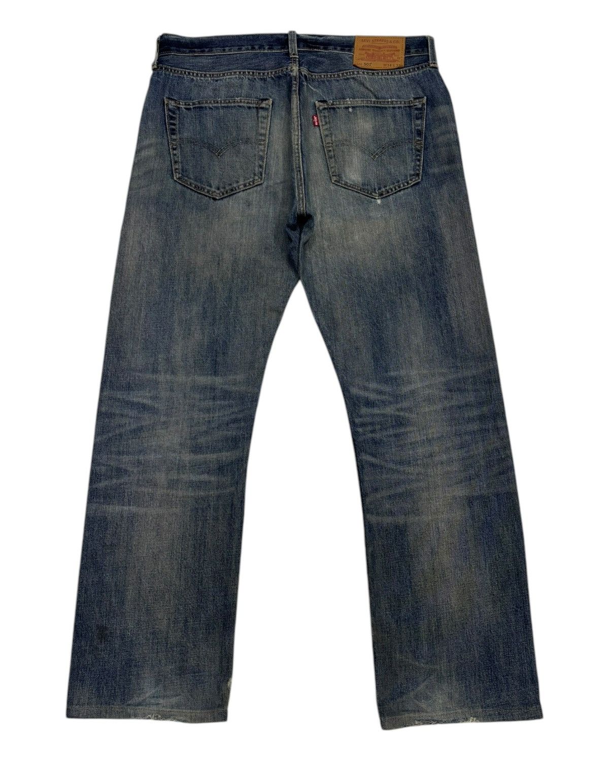Levi's VTG LEVIS 501 BIG E DISTRESSED DENIM JEANS Size US 35 - 2 Thumbnail