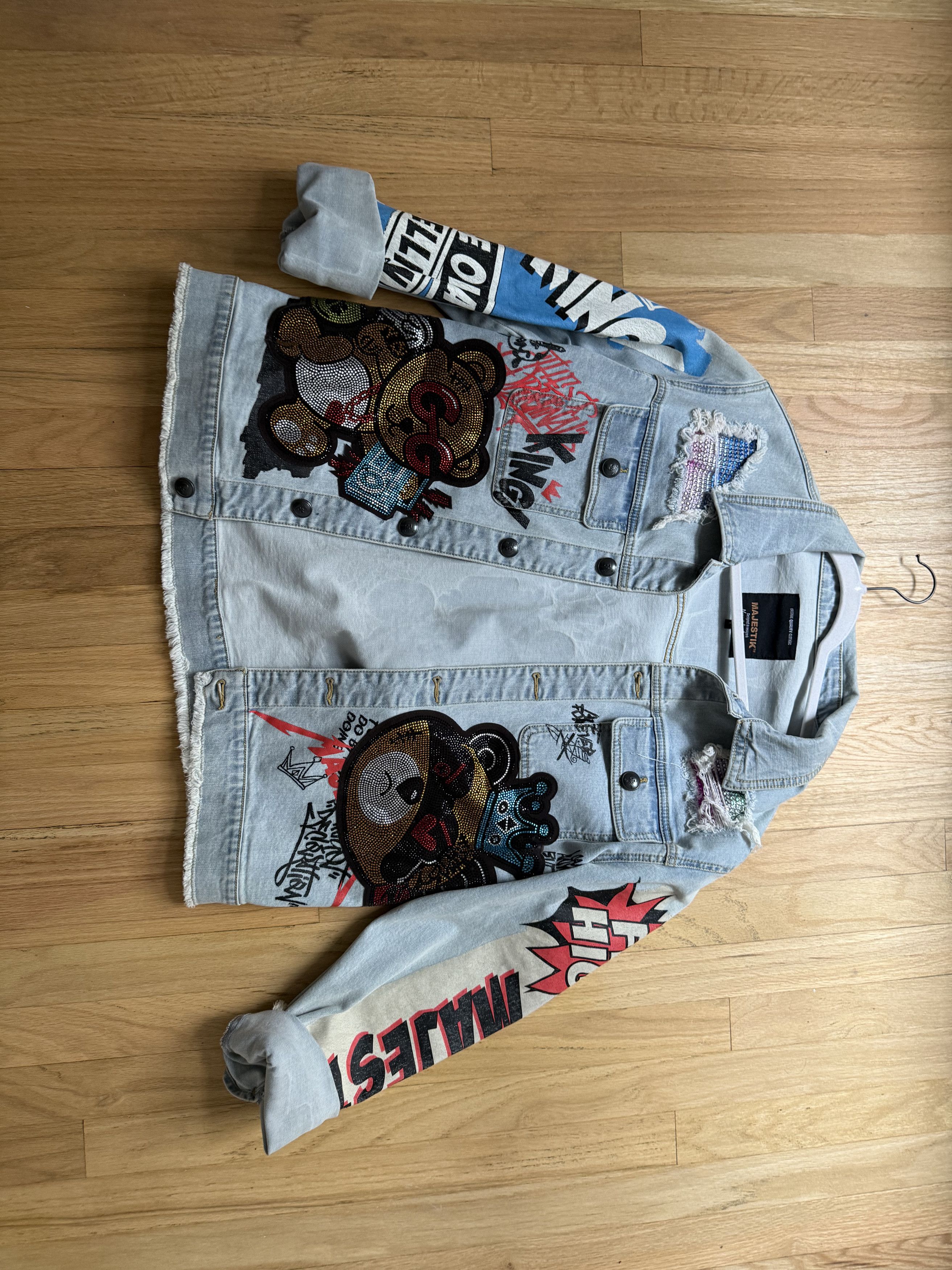 Majestic Printed Denim Jacket Size US M / EU 48-50 / 2 - 3 Thumbnail