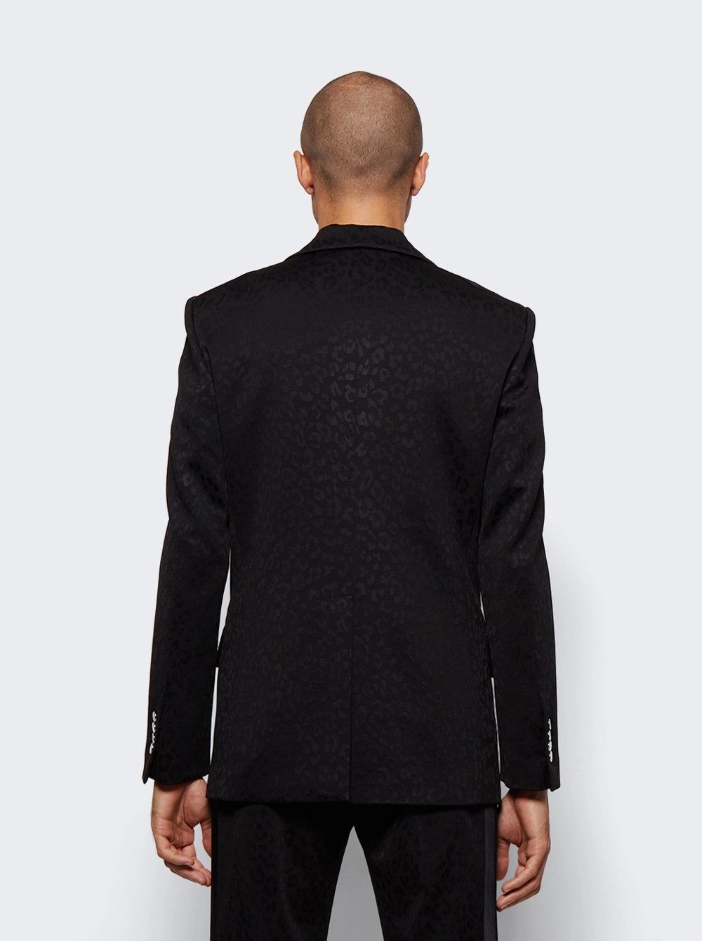 Palm Angels o1mle0426 Tonal Leopard Blazer in Black Size US L / EU 52-54 / 3 - 5 Thumbnail