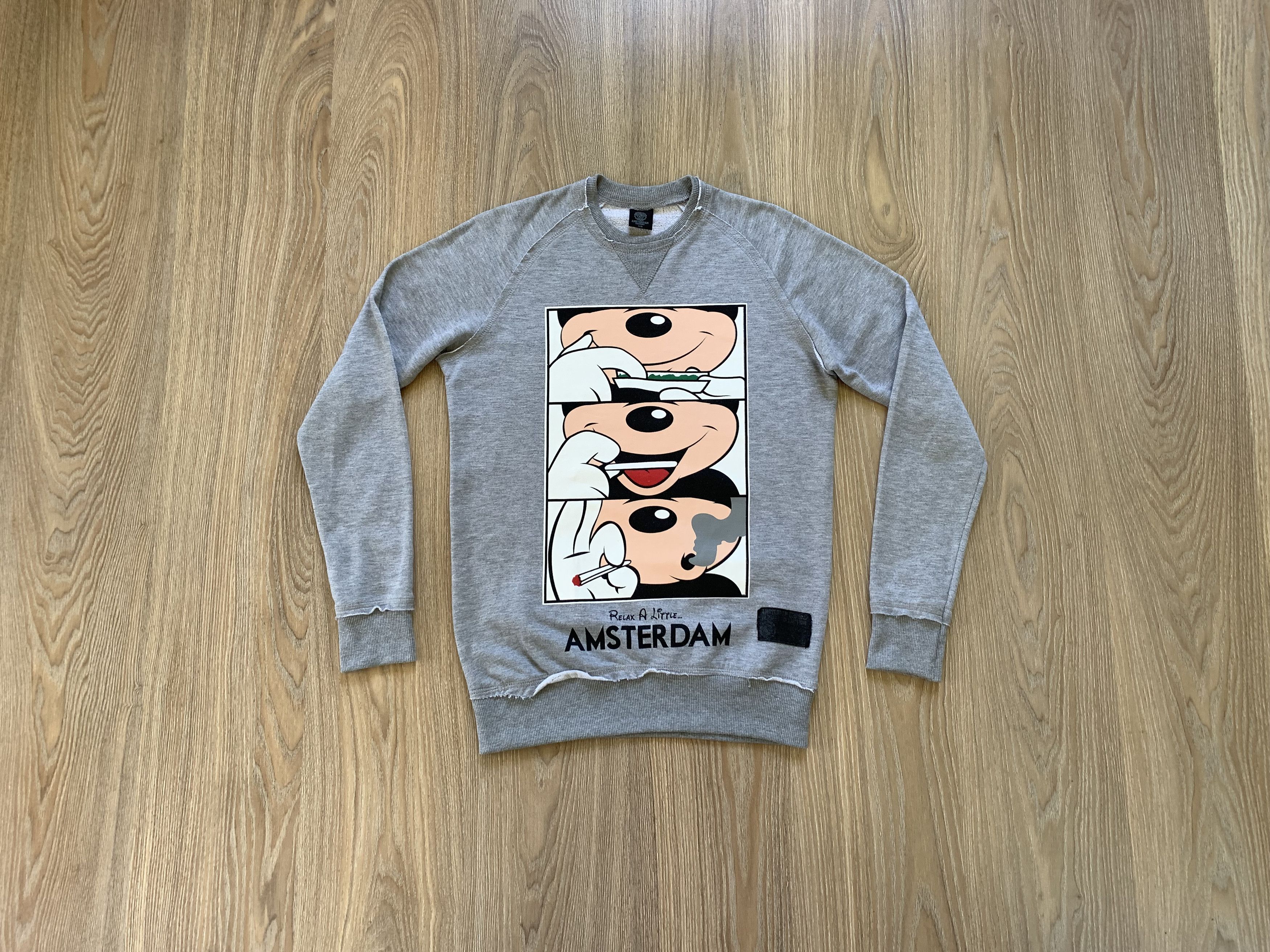Vintage Amsterdam Designs Mickey Relax A Little Sweatshirt Size US XS / EU 42 / 0 - 1 Thumbnail